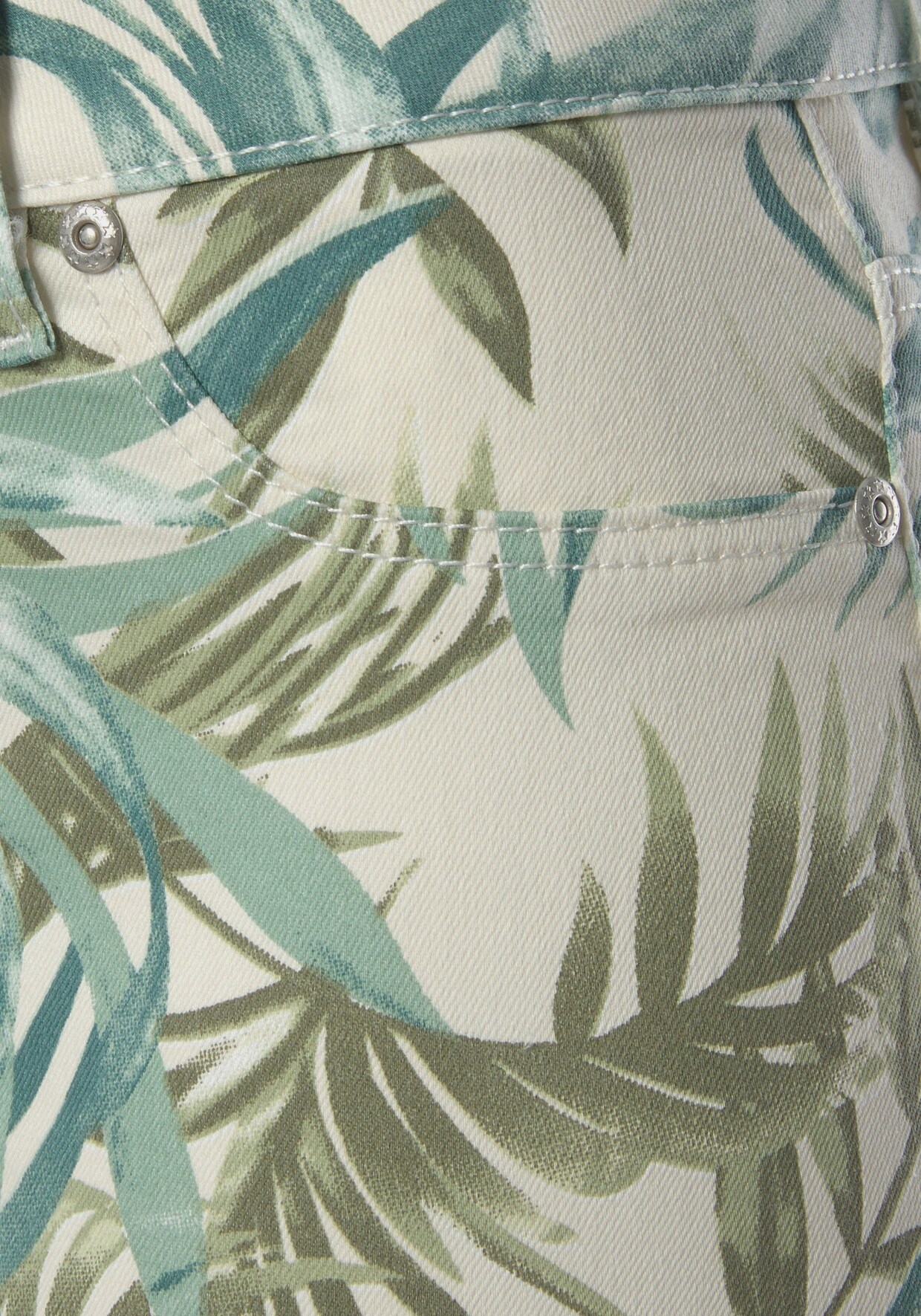 LASCANA 7/8-Jeggings - weiß-grün-bedruckt