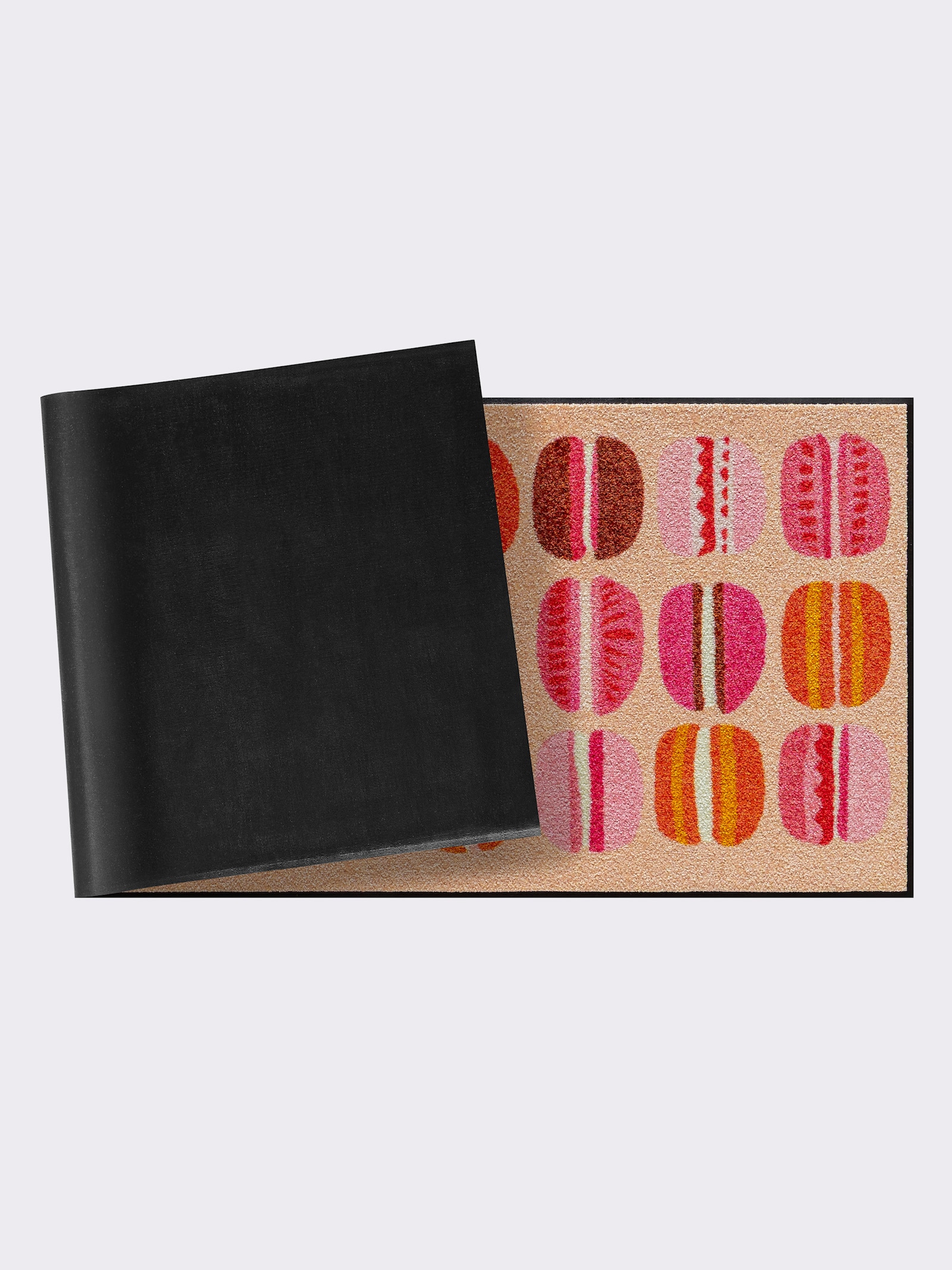 wash+dry by Kleen-Tex Fußmatte für den Innen- und überdachten Außenbereich - apricot-flamingo-gemustert