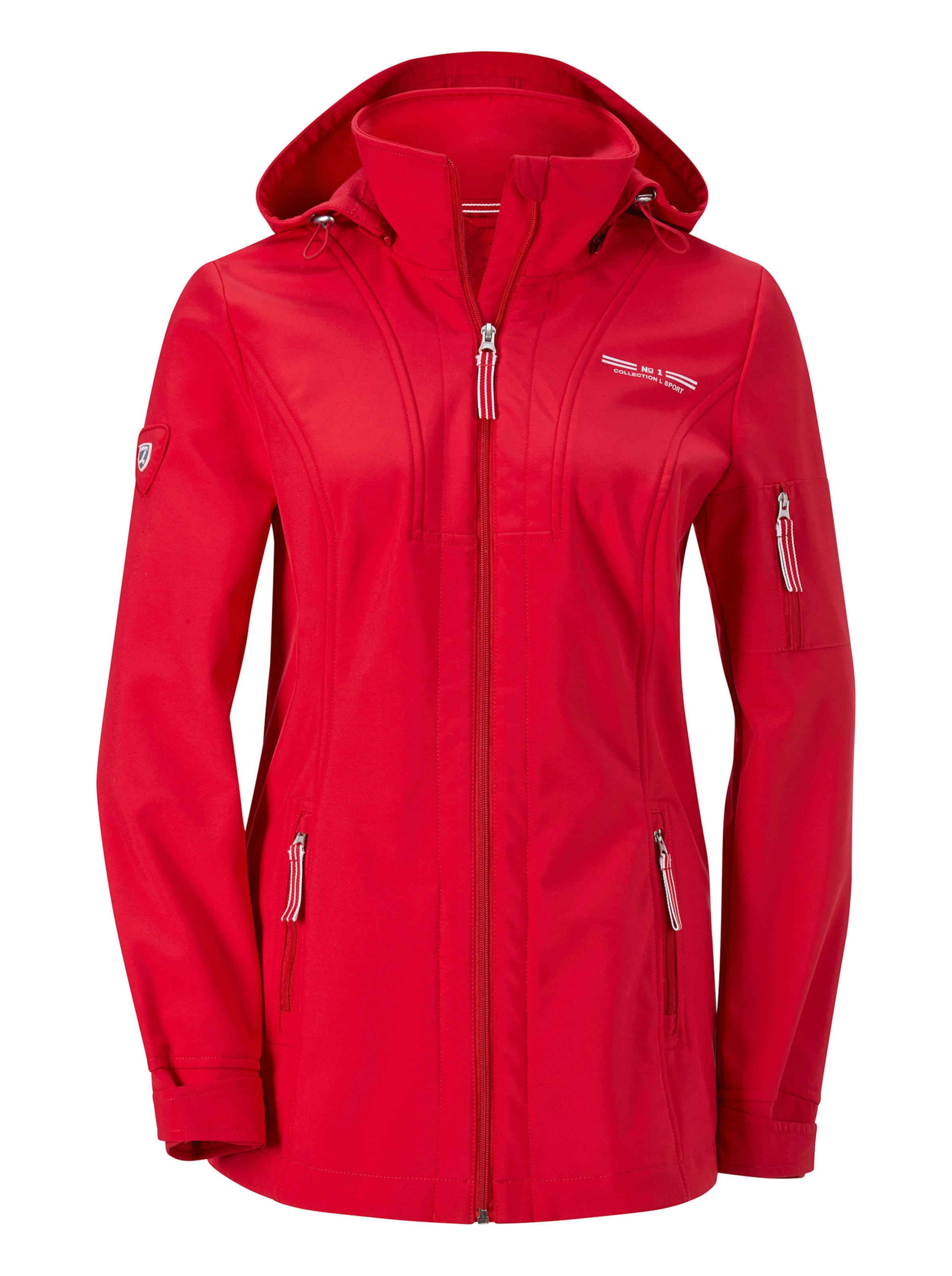 Casual Looks Damen Rot Softshelljacke Gr. 18, 94% Polyester, 6% Elasthan, Unifarben, Jacken Softshelljacke - Bild 2