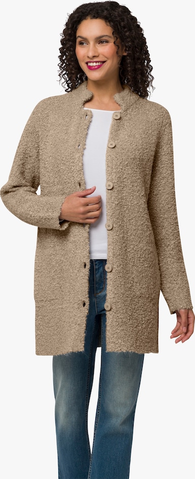 heine Long kofta - beige, melerad