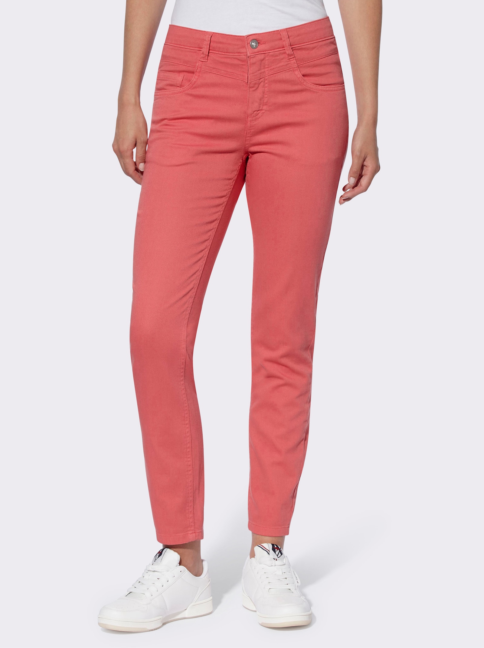 heine 7/8-Hose in 5-Pocket-Style - grapefruit