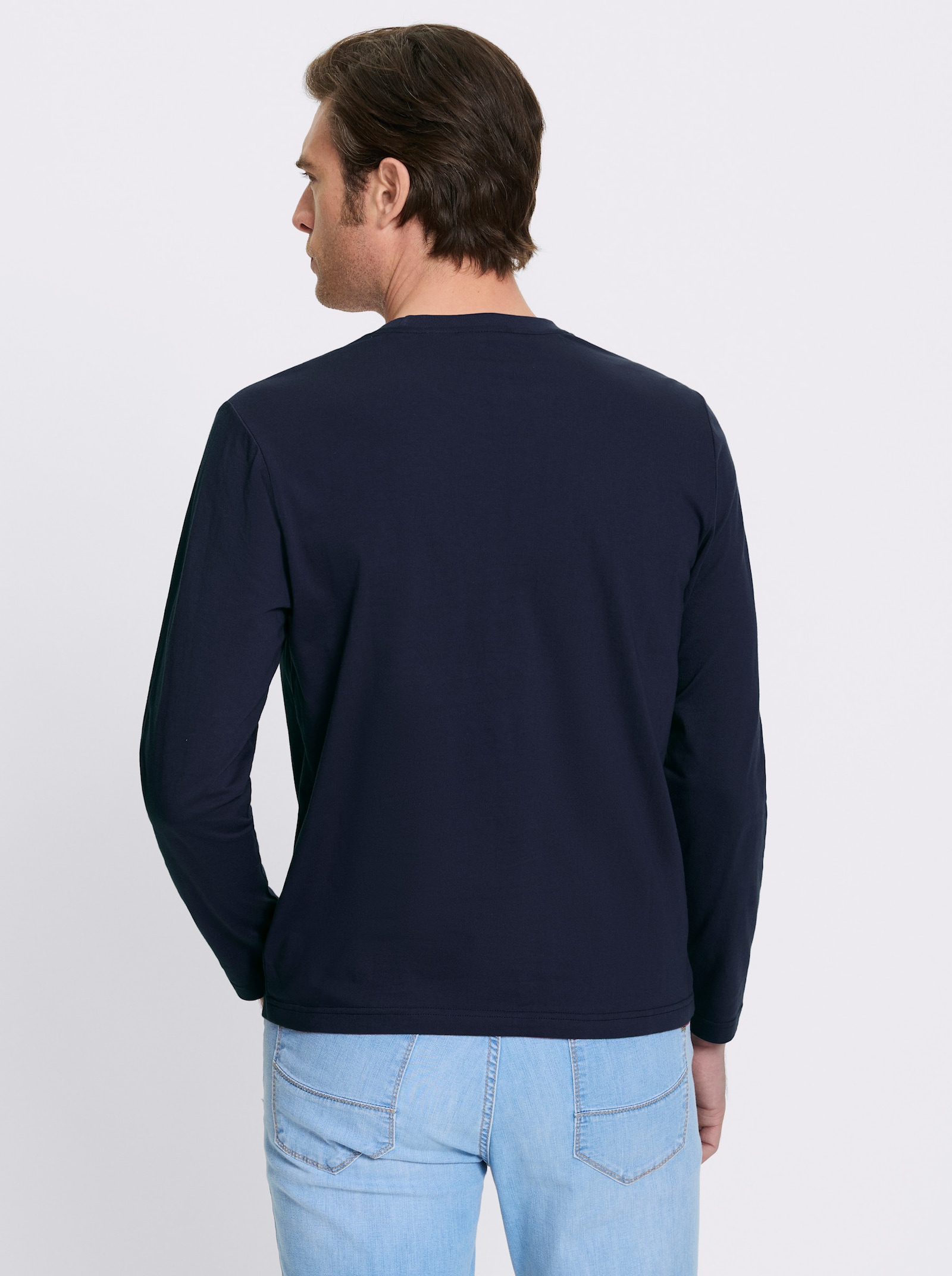 Catamaran Langarmshirt - marine-bedruckt