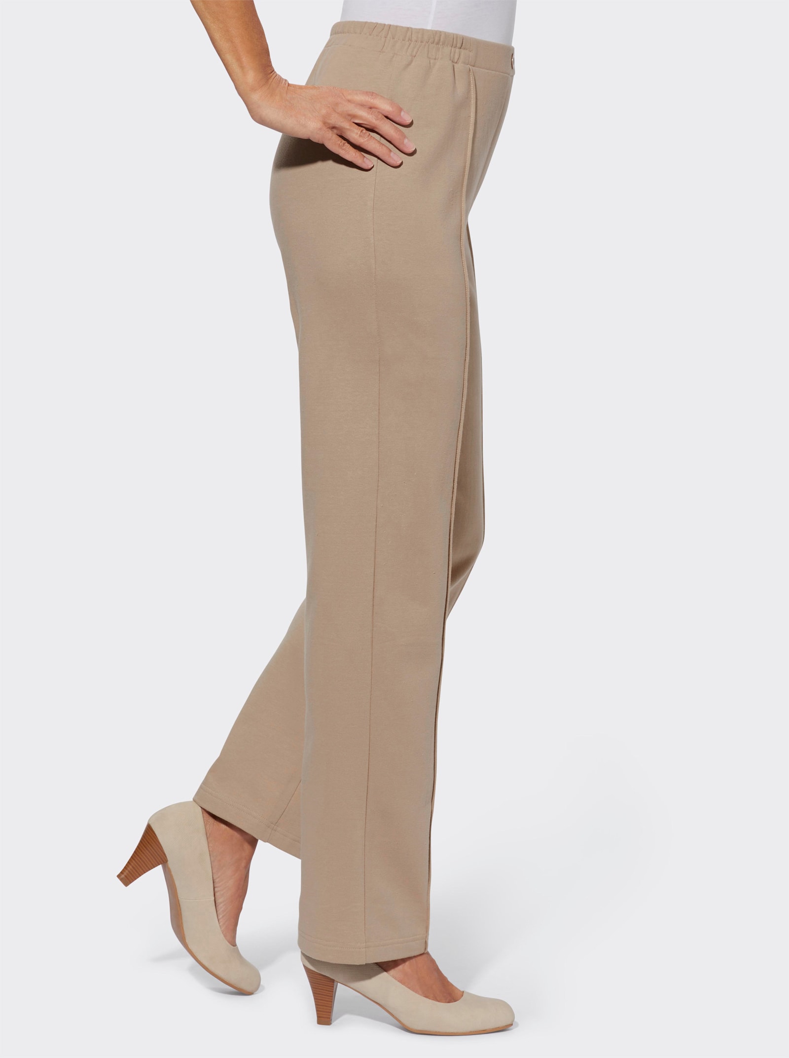 Navlékací kalhoty se sámky - sezamová