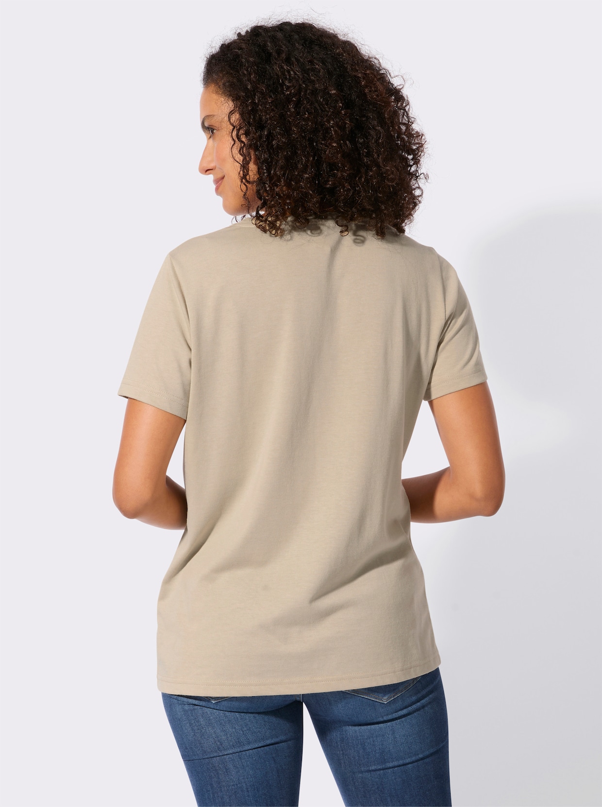 Kurzarmshirt - sand-erdbeere