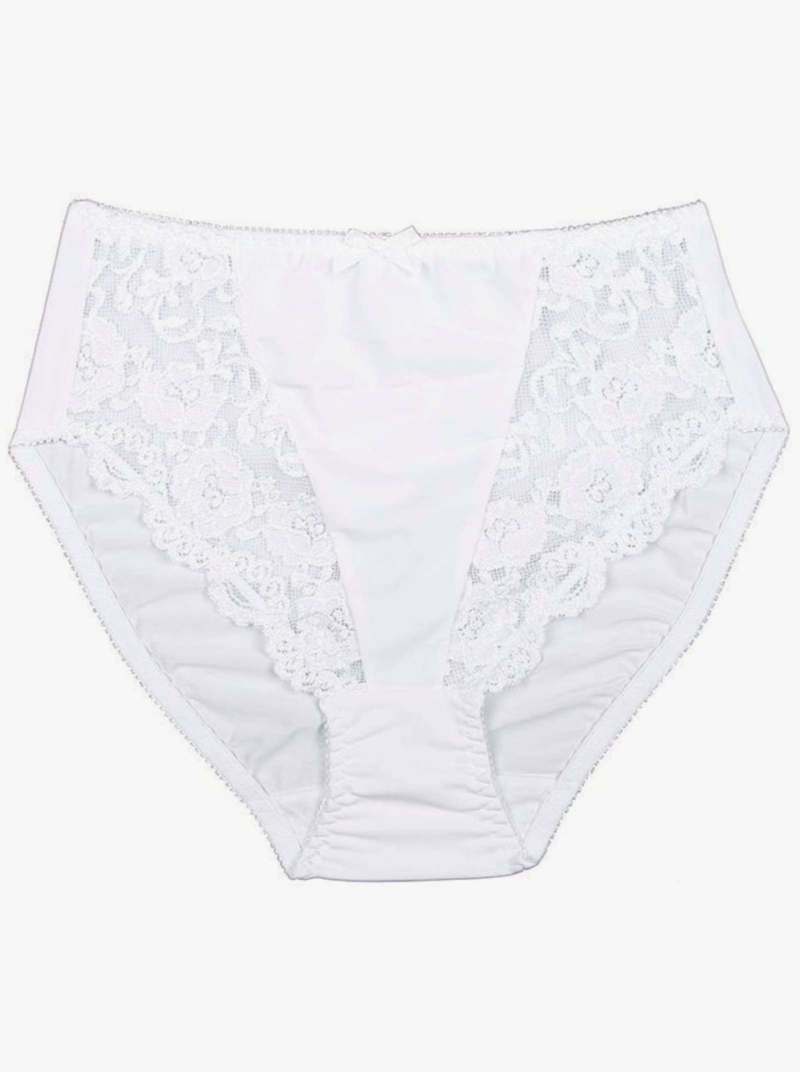 Sassa Slip mit seitlichen Einsätzen - weiß + puder