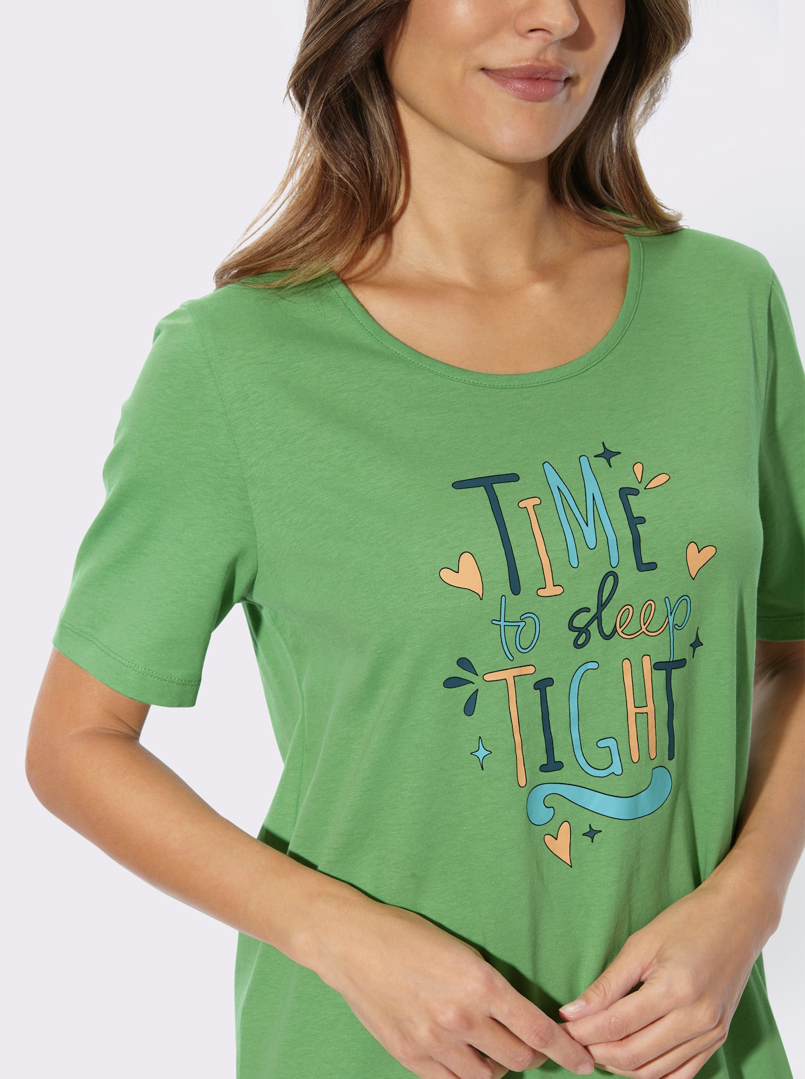 Nachthemd mit aufgedrucktem Schriftzug - apfel