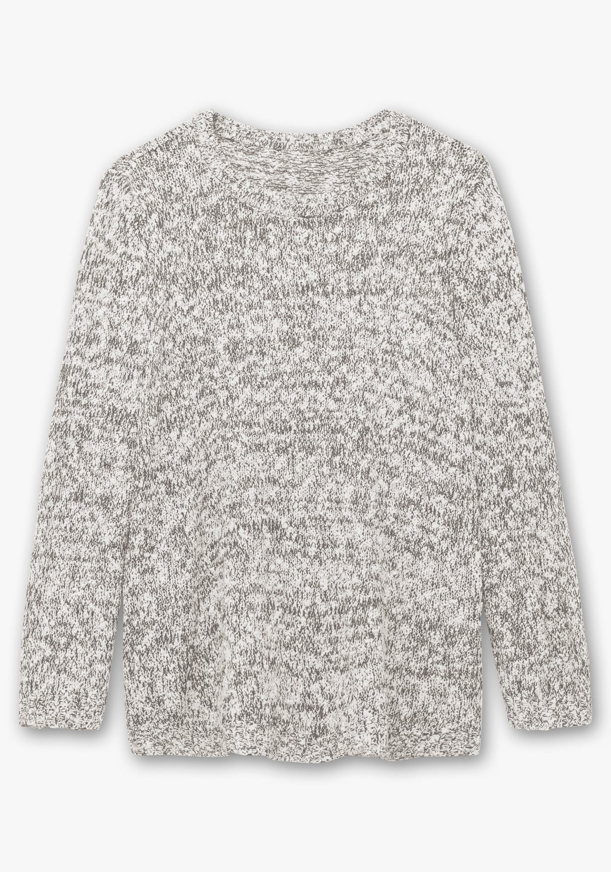 Rundhalspullover mit Effektgarn - anthrazit