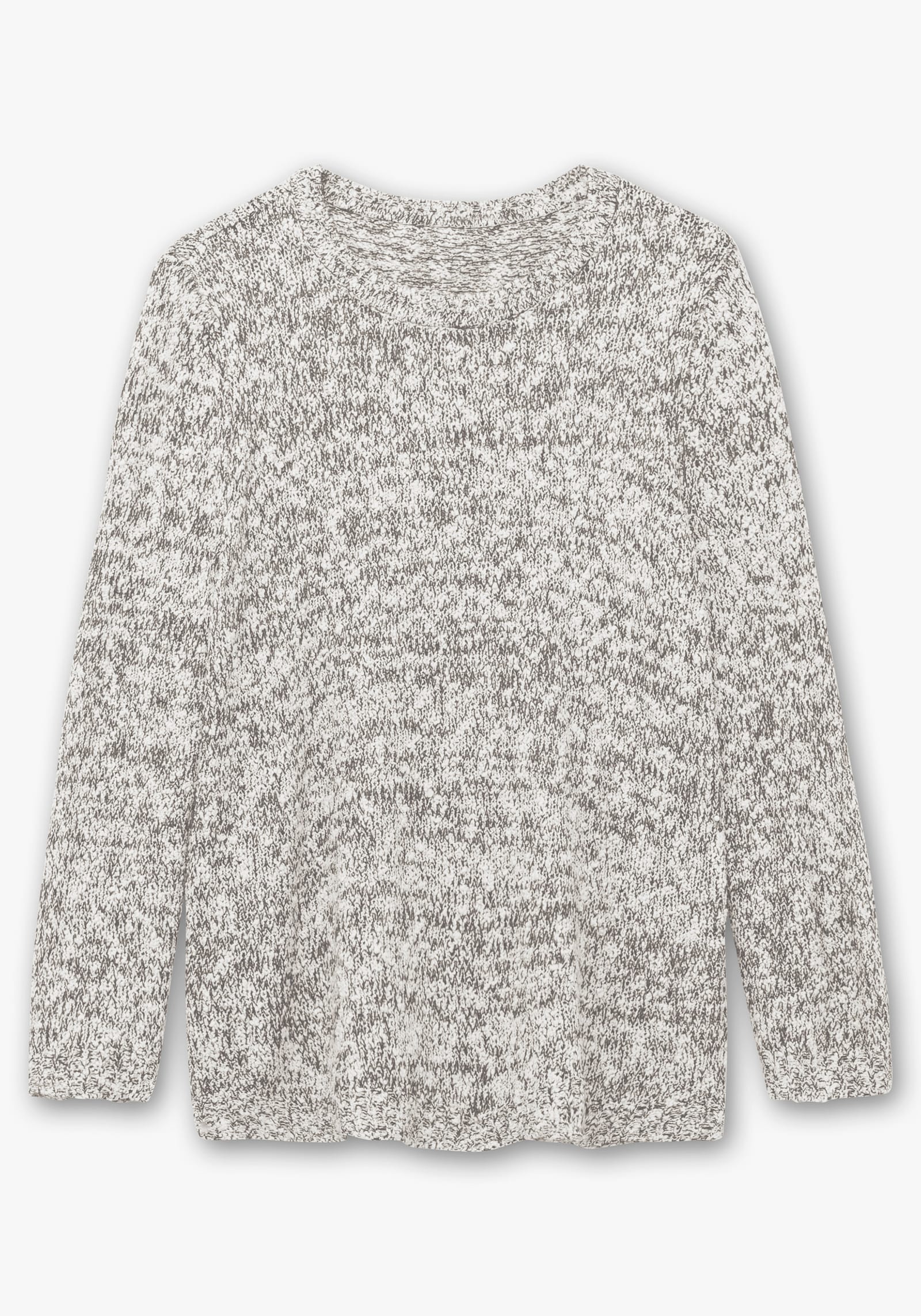 Rundhalspullover mit Effektgarn - anthrazit