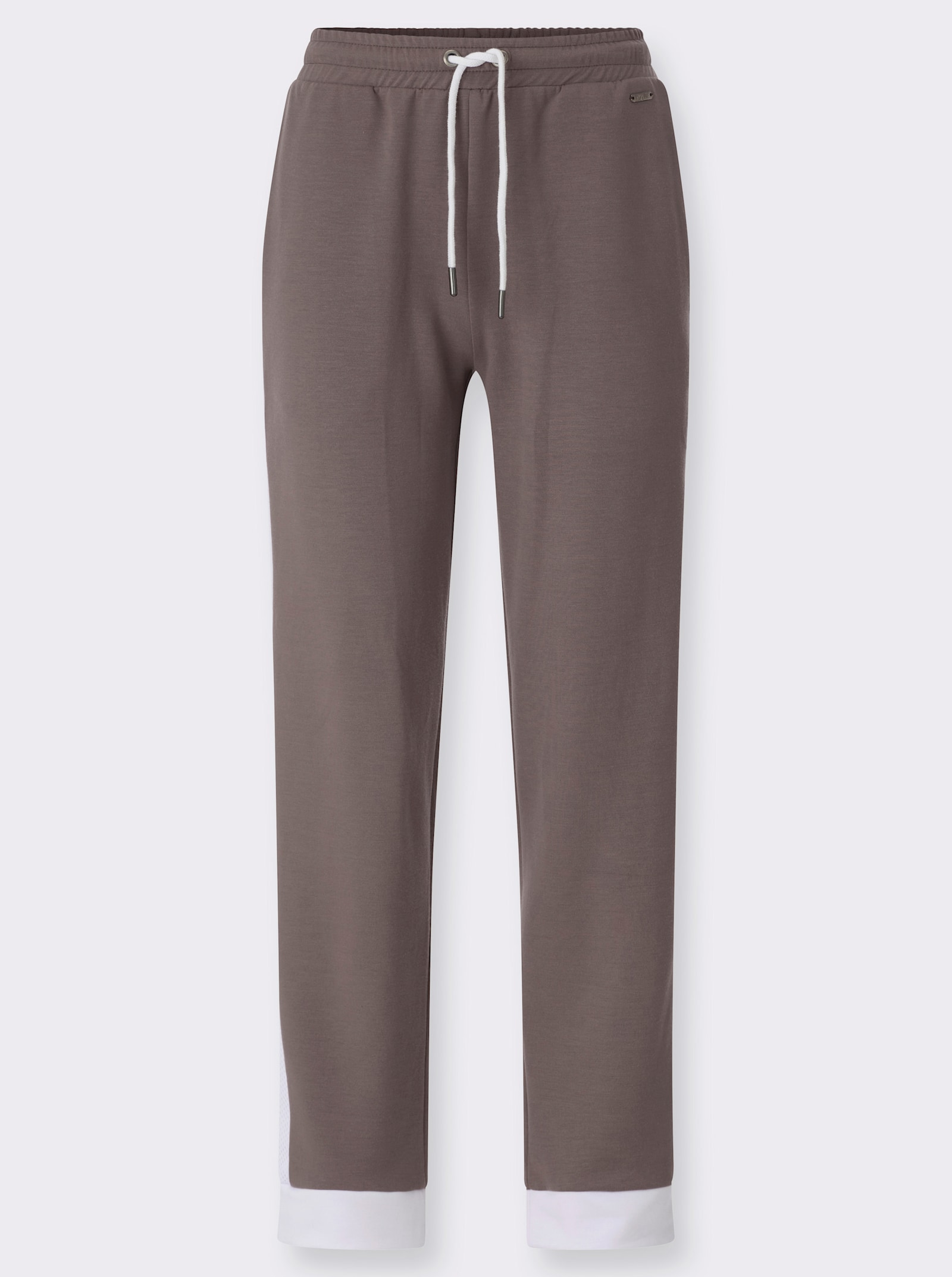 feel good Dehnbund-Hose - dunkeltaupe-ecru