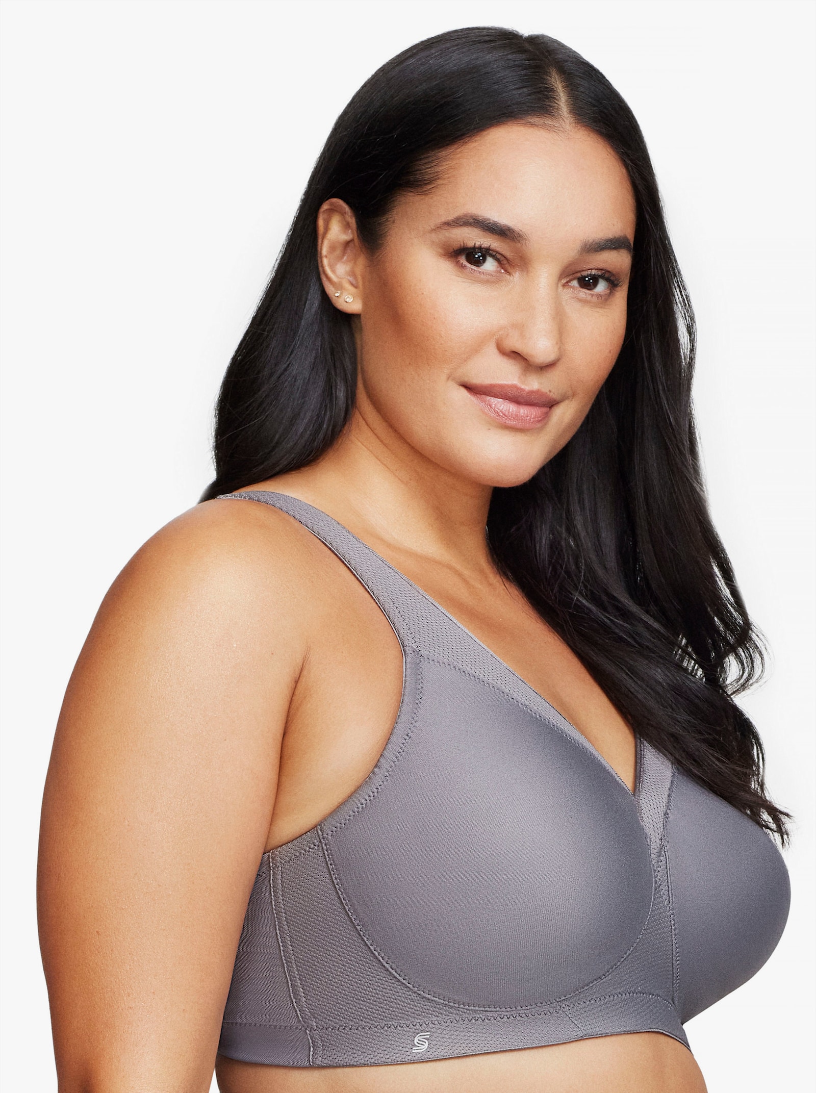 Glamorise Sport-BH ohne Bügel mit nahtlosen Cups - anthrazit