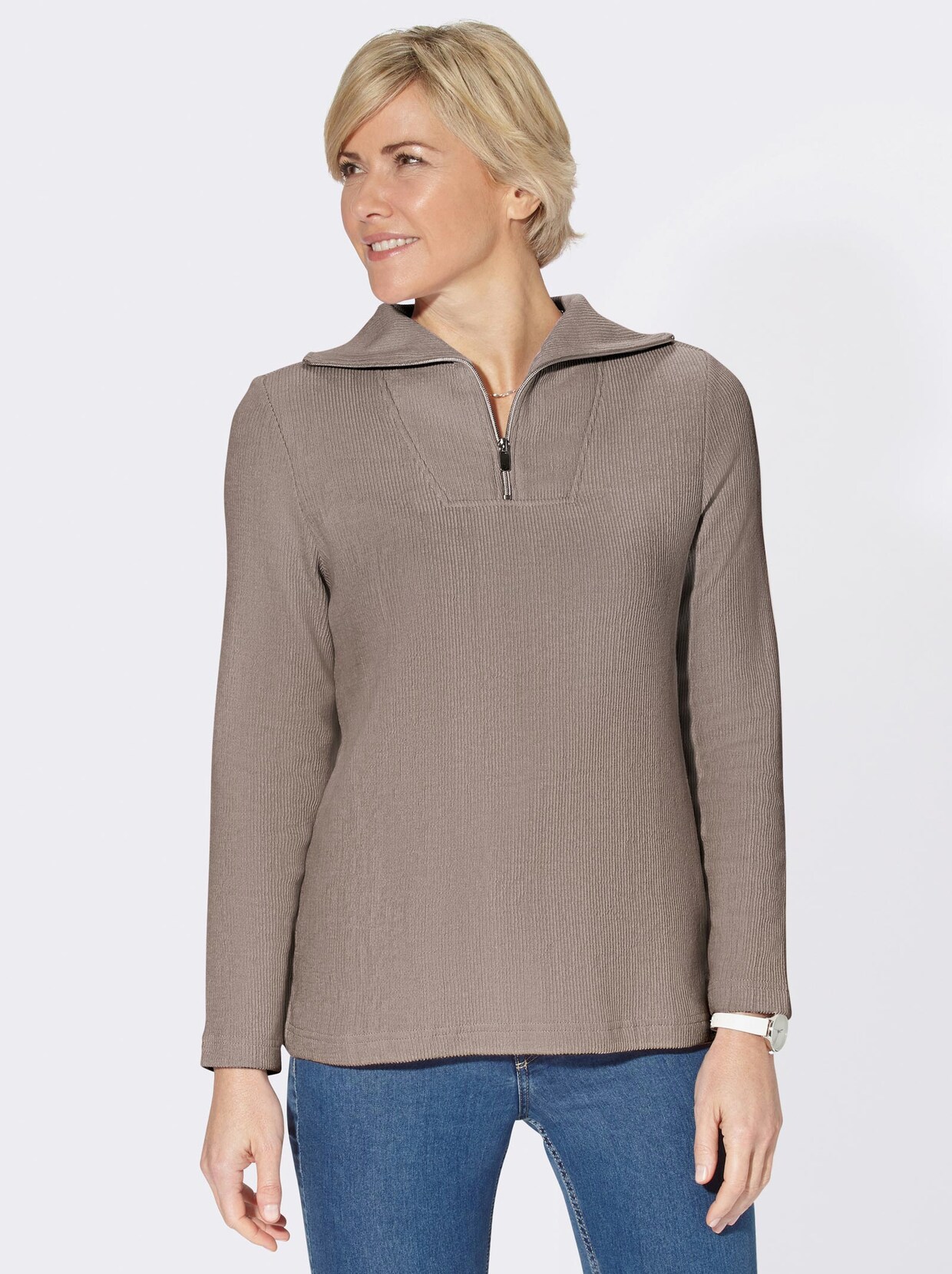 Sweatshirt - taupe