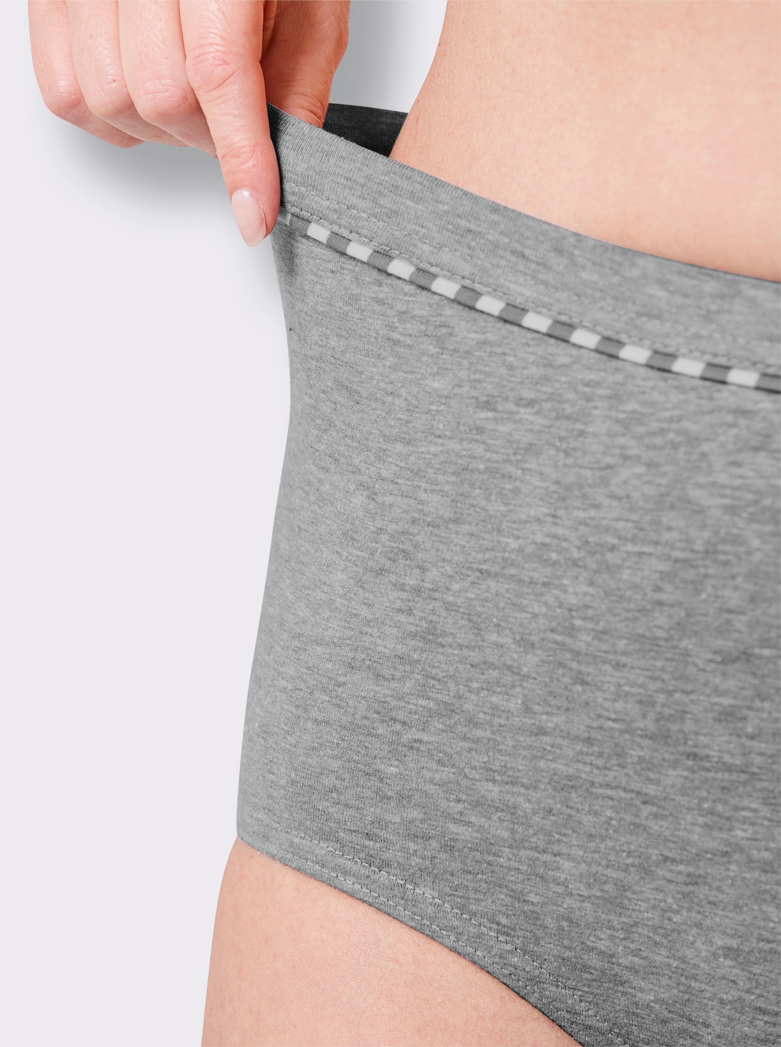 wäschepur Taillenslip - grau-meliert