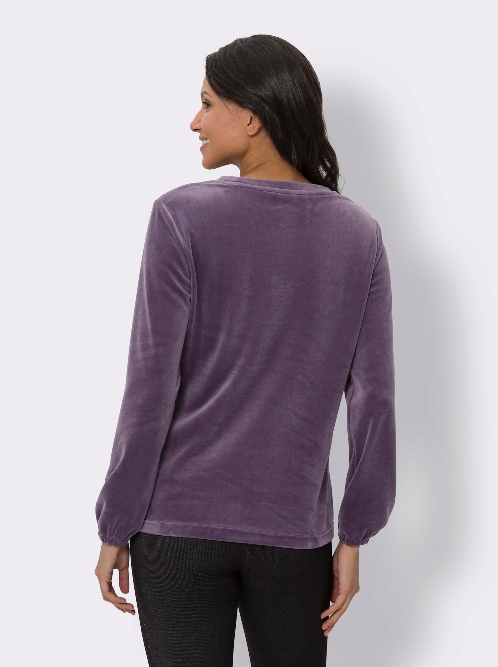 Freizeitshirt in Nicki-Qualität - feige