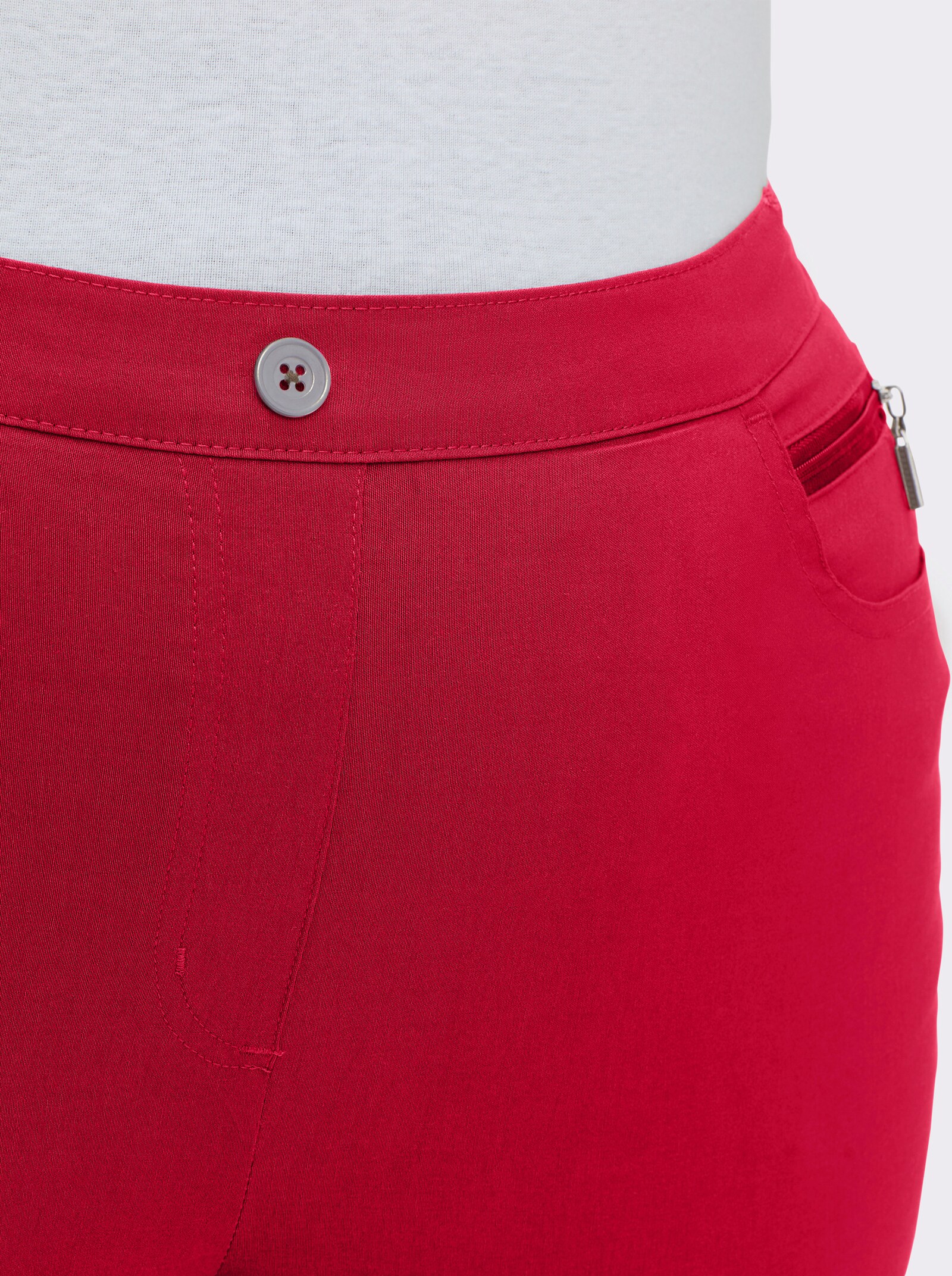 Bengalinhose mit Zierreißverschlüssen - rot