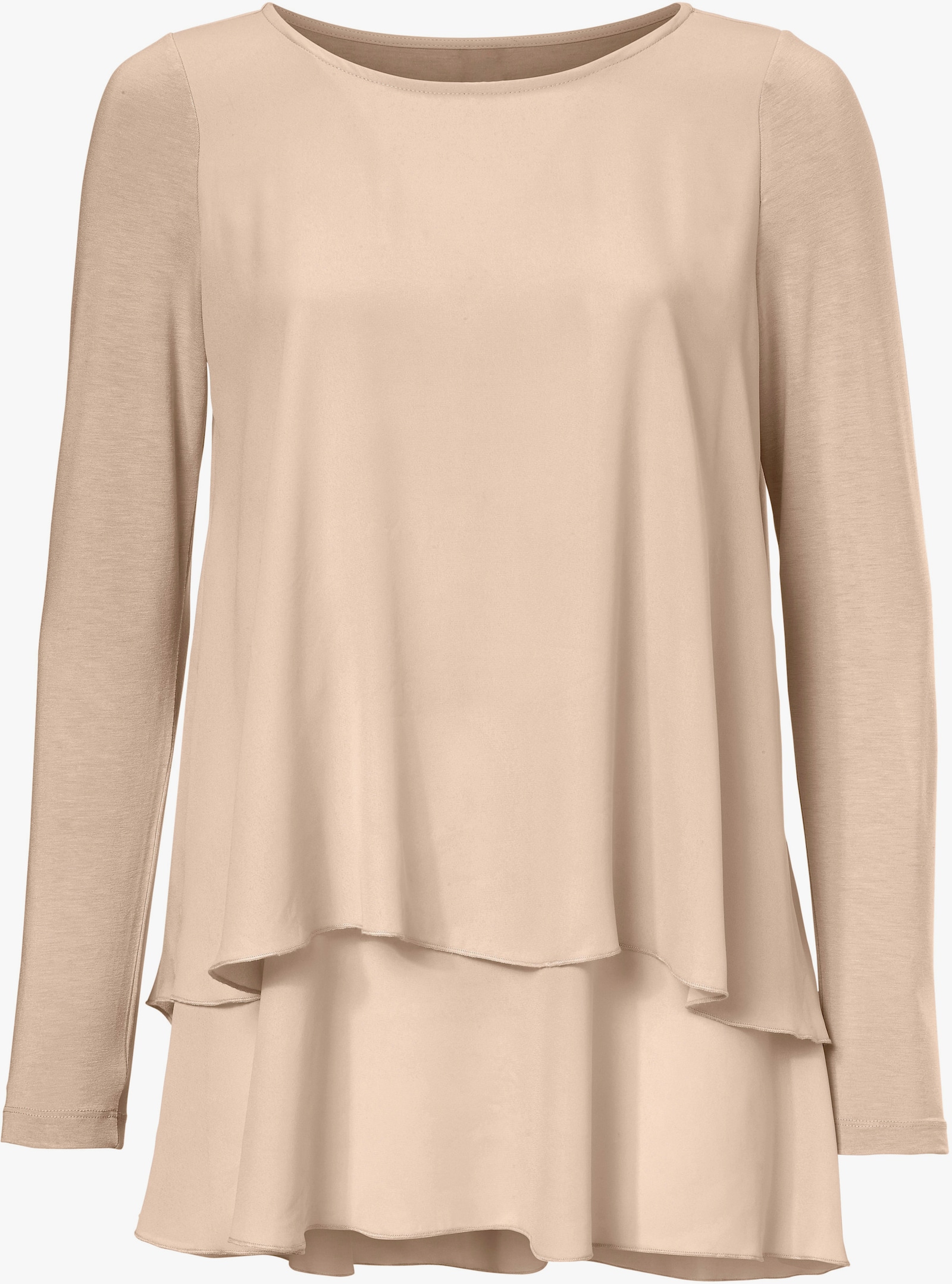 heine Langarmshirt in 2-in-1-Optik - puder