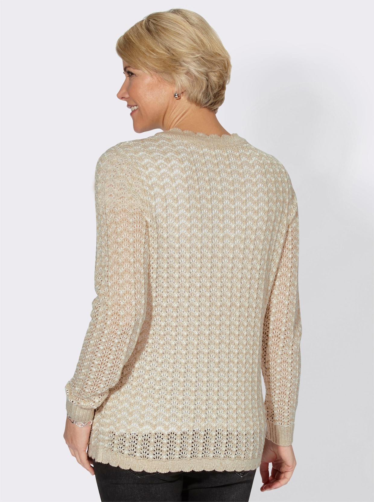 Jack, ajourpatroon - beige gemêleerd