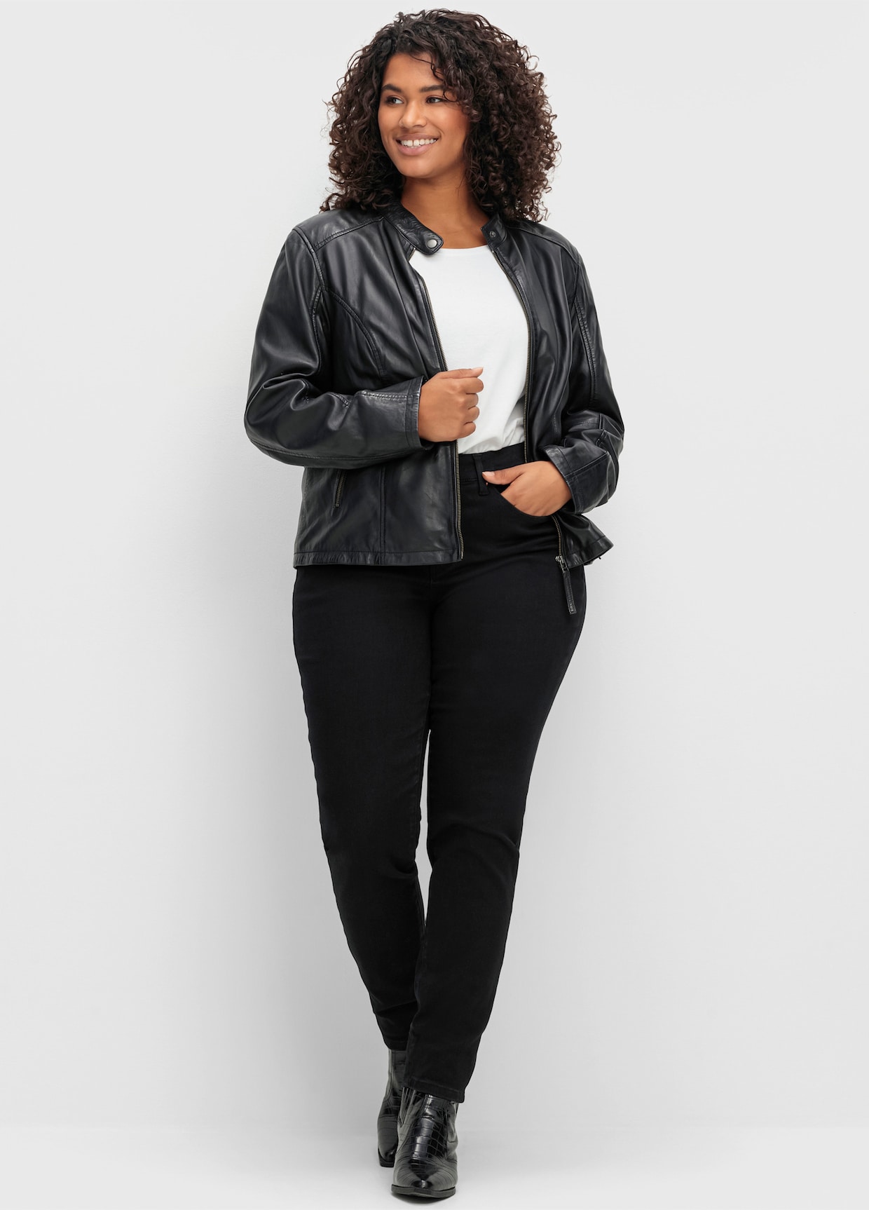 sheego Skinny jeans - black denim