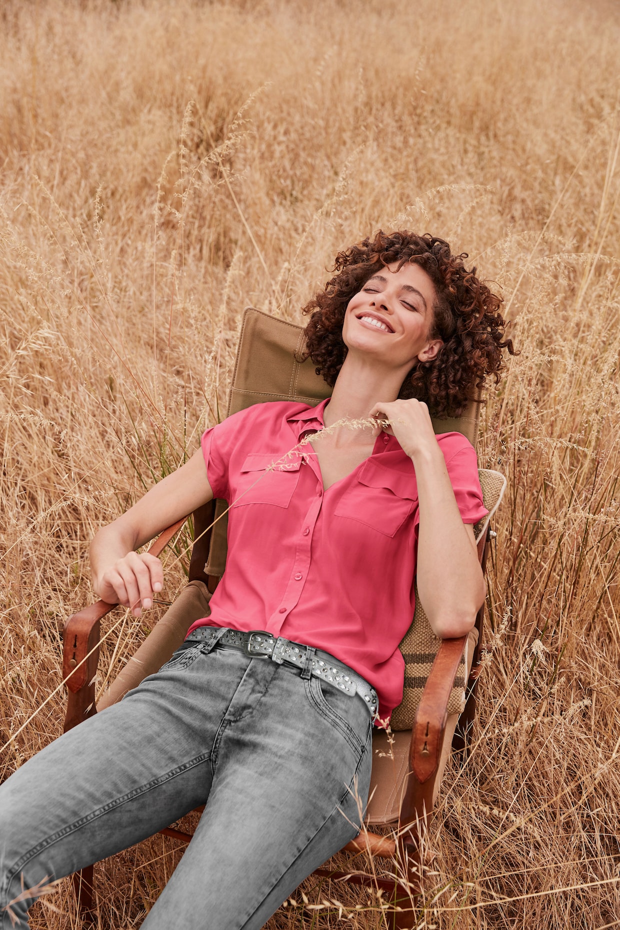 heine Blouse met korte mouwen - koraal