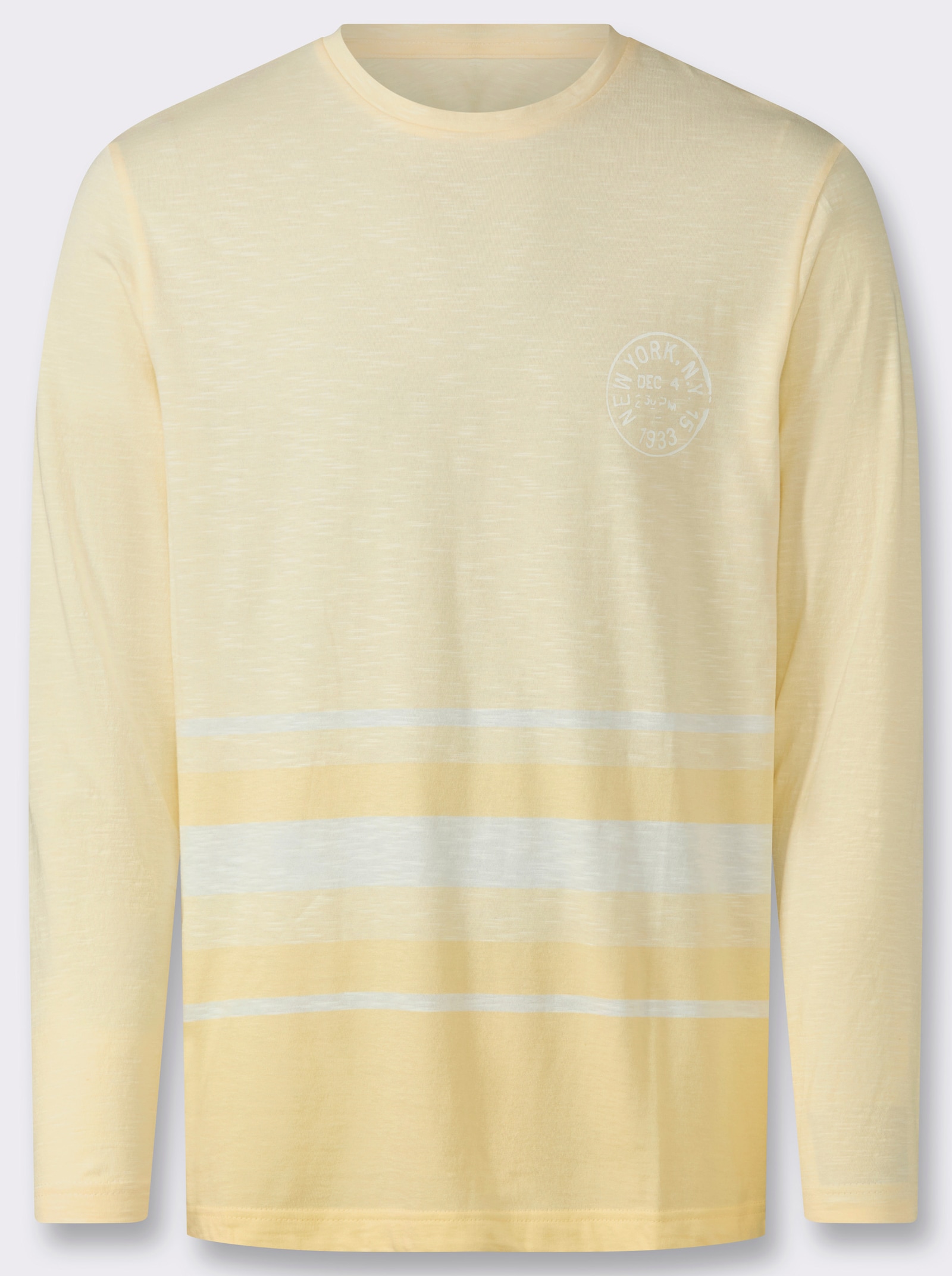 Langarmshirt in leicht strukturierter Jersey-Qualität - vanille