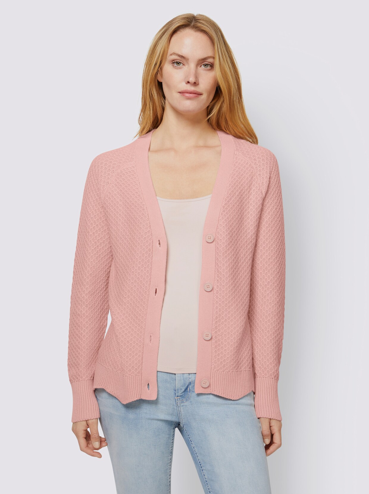 heine Strickjacke - hellrosé