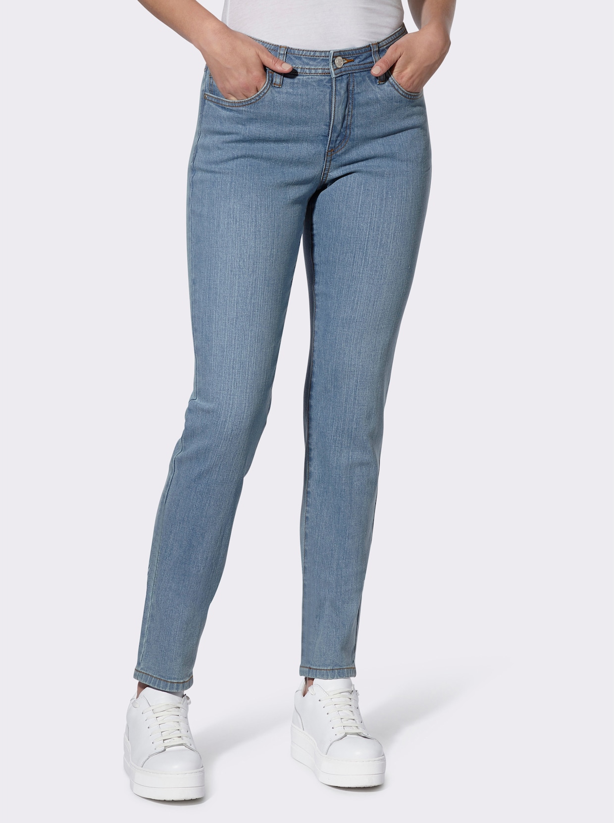 5-pocketjeans - blue-bleached