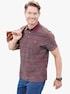 Poloshirt - burgund-gestreift