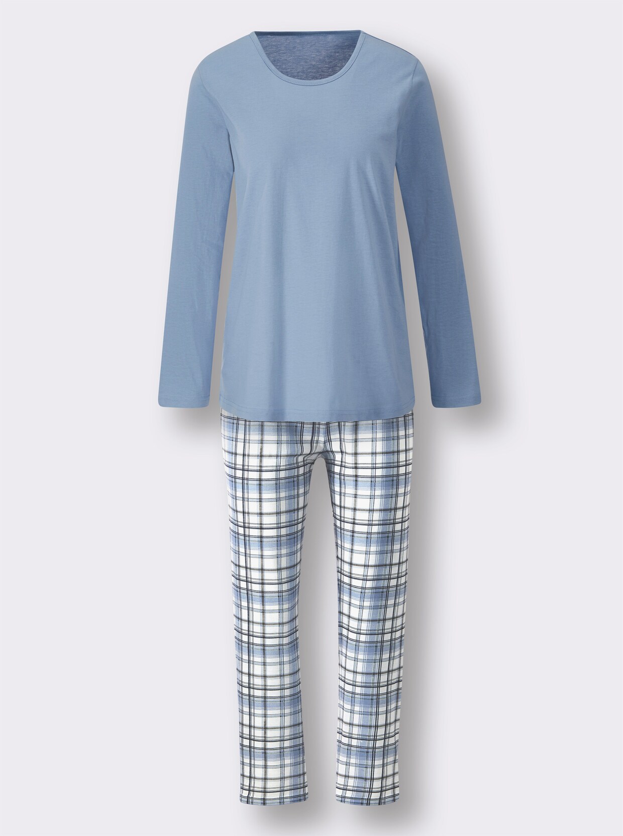 wäschepur Schlafanzüge - hortensie-bedruckt + bleu-bedruckt