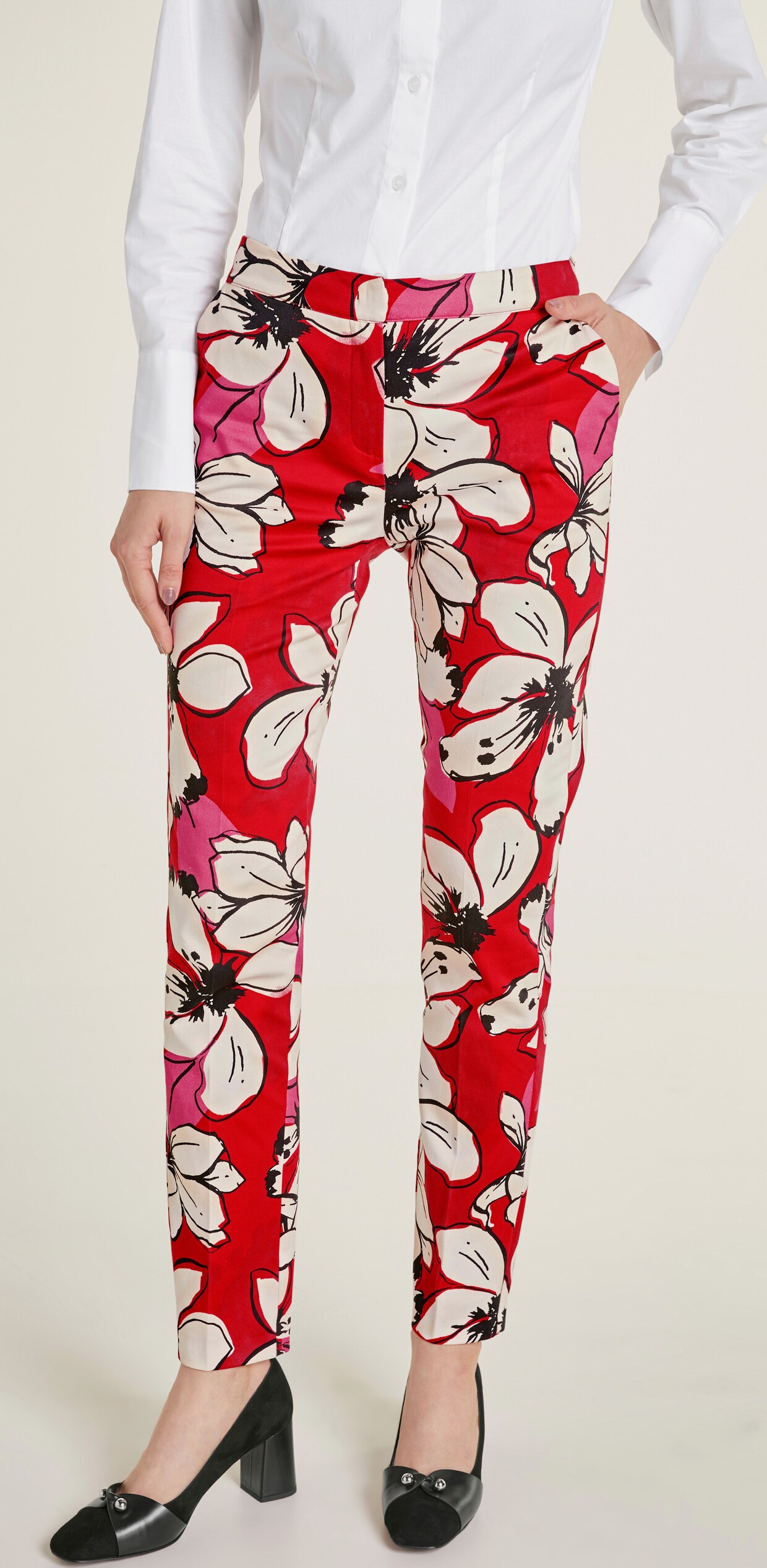 heine Broek met print - bont
