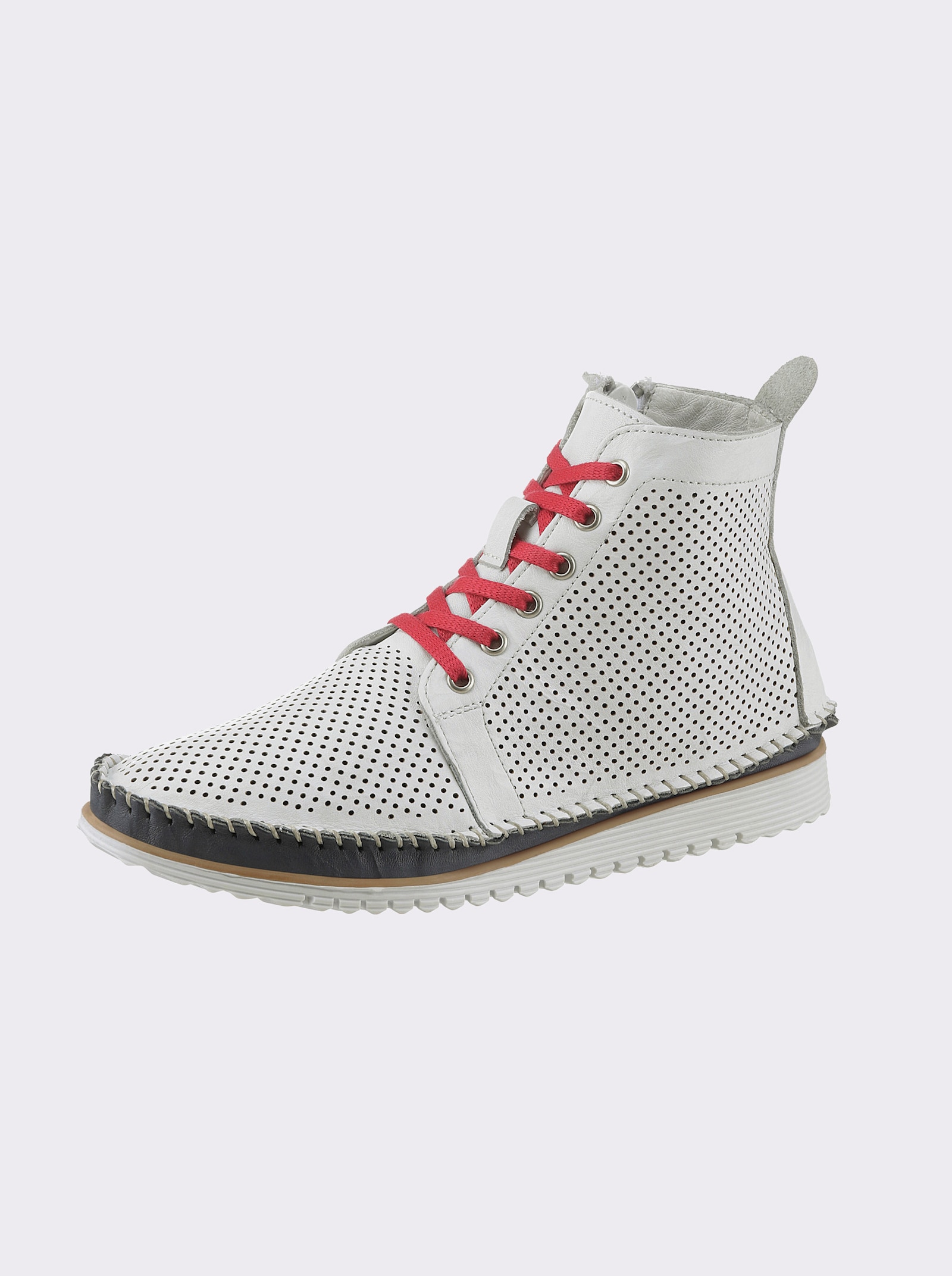 Andrea Conti Schnürstiefelette - weiß-rot