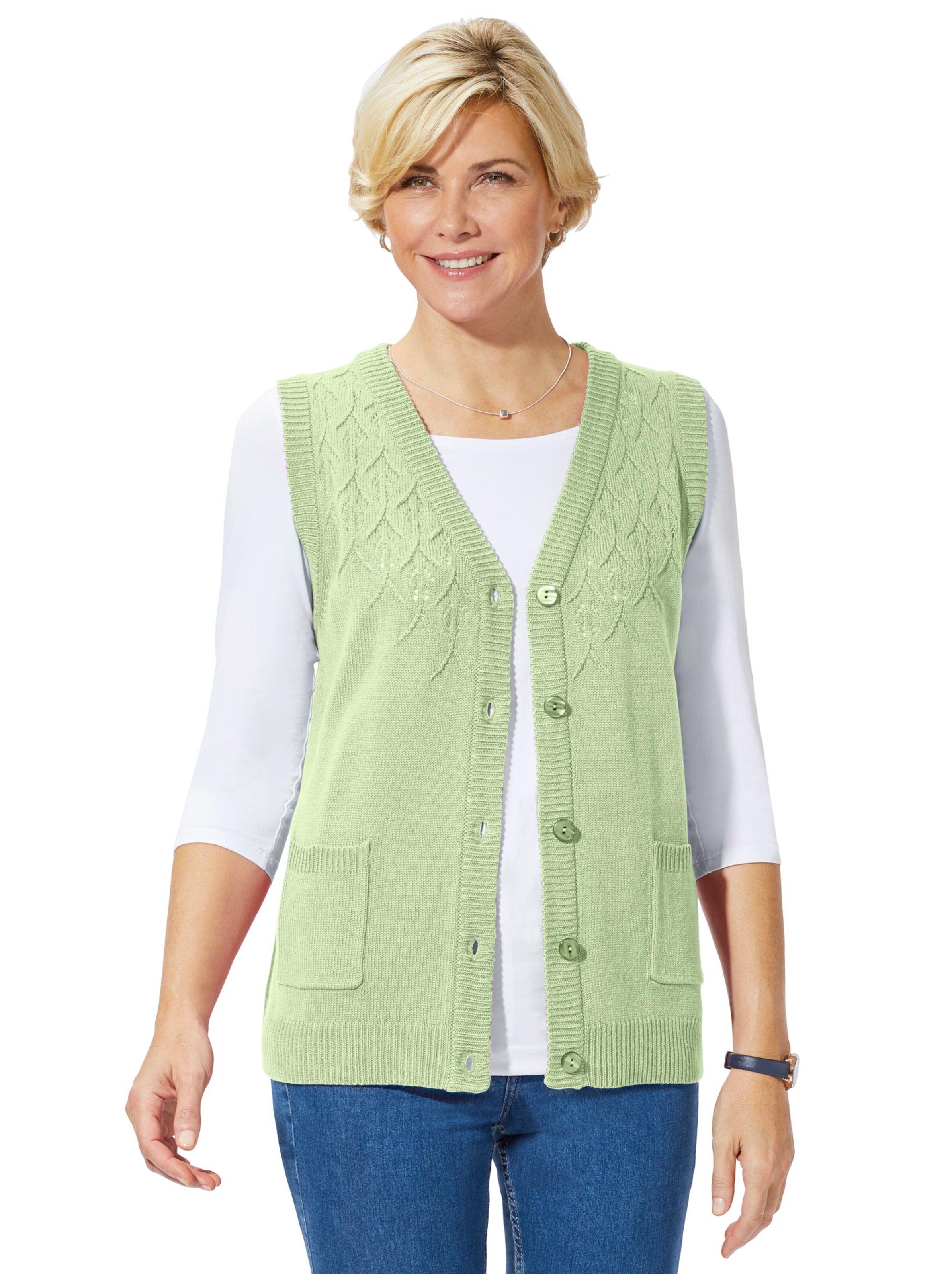 Strickweste - apfelgrün