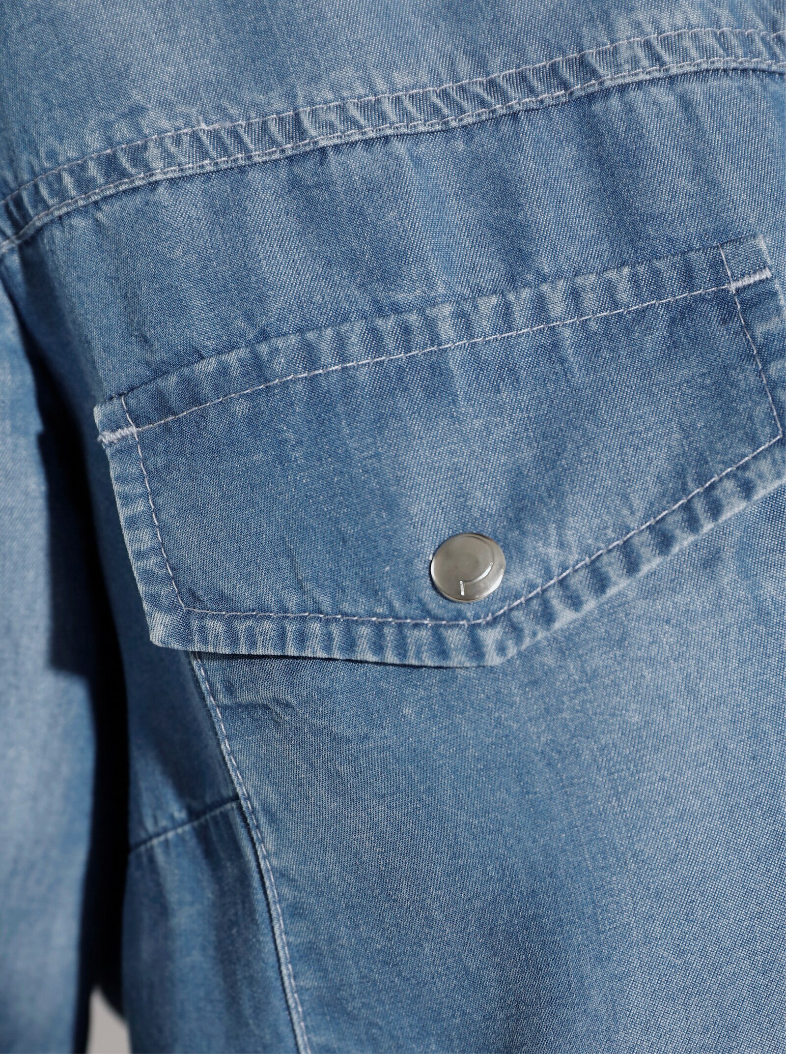 CREATION L PREMIUM Blusenblazer aus reinem Lyocell - blue-stone-washed