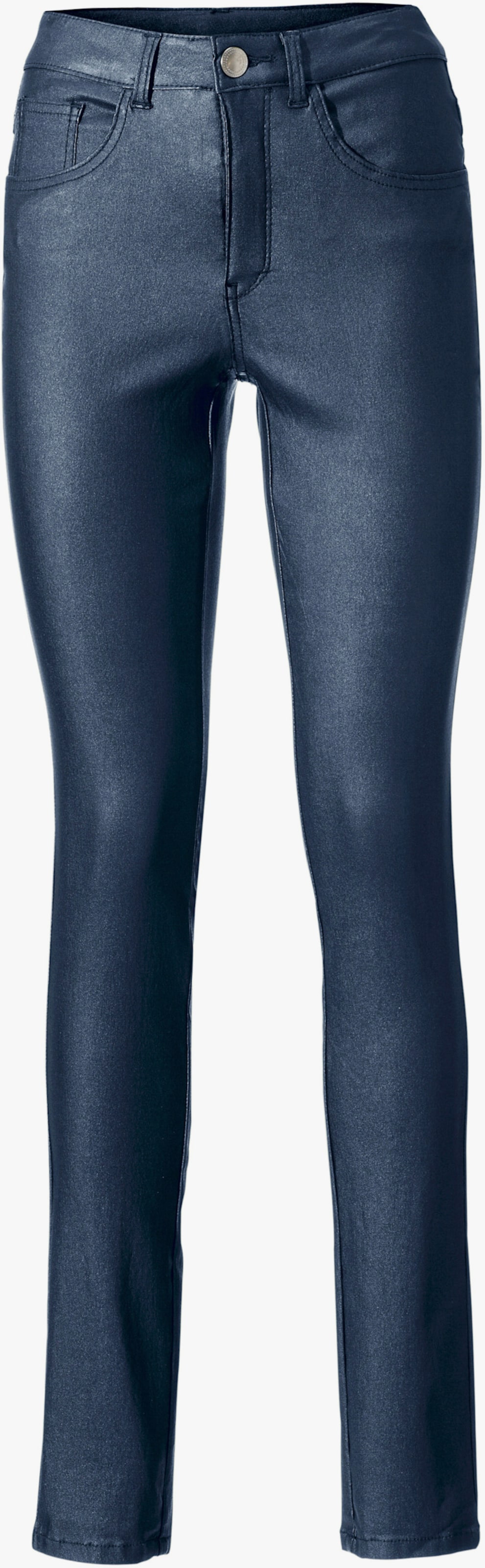 heine 'Buik weg'-broek met geïntegreerd power mesh - marine