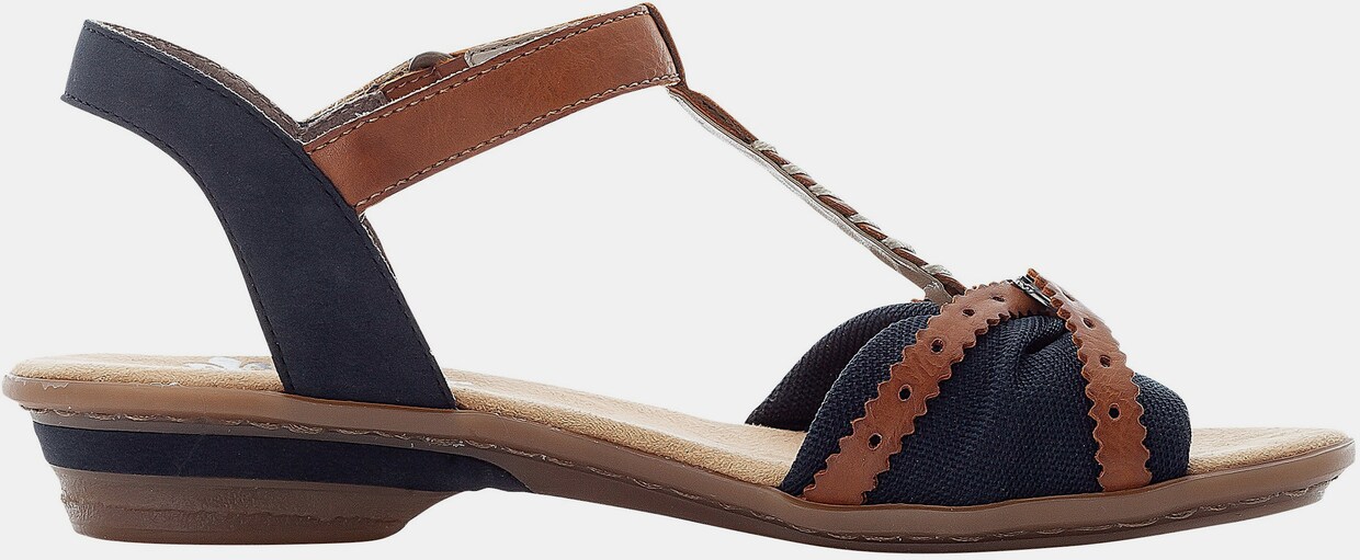 Rieker Sandalette - nachtblau-cognac