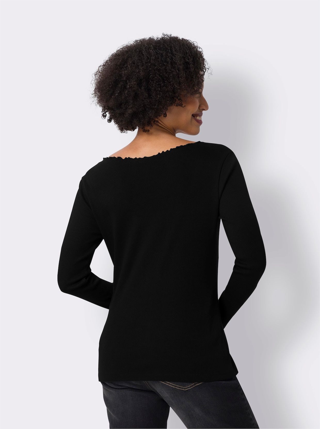 heine Shirt met lange mouwen - zwart