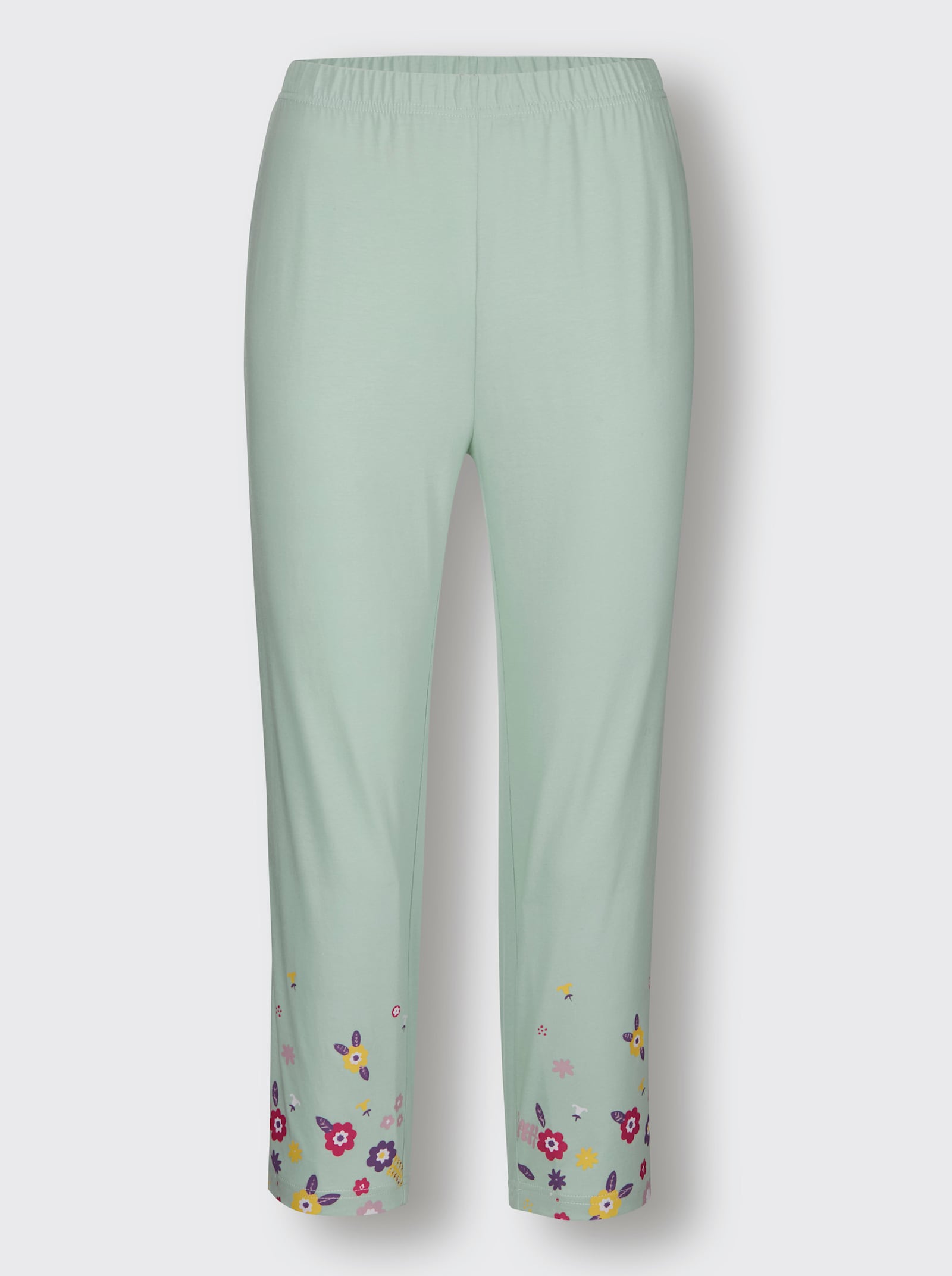 wäschepur Schlafanzüge - kalkmint-bedruckt + rosé-bedruckt