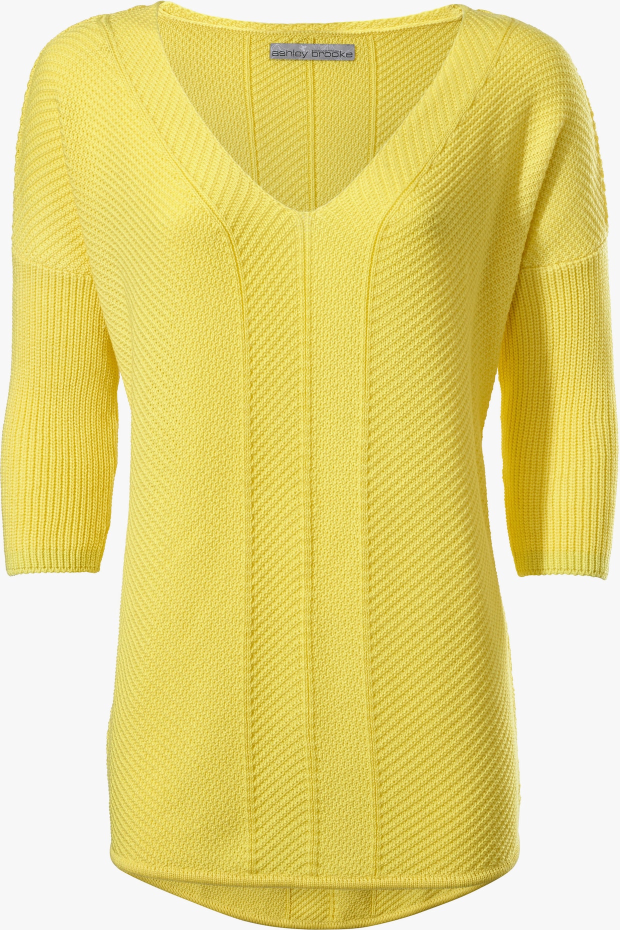 heine Pullover met V-hals - geel