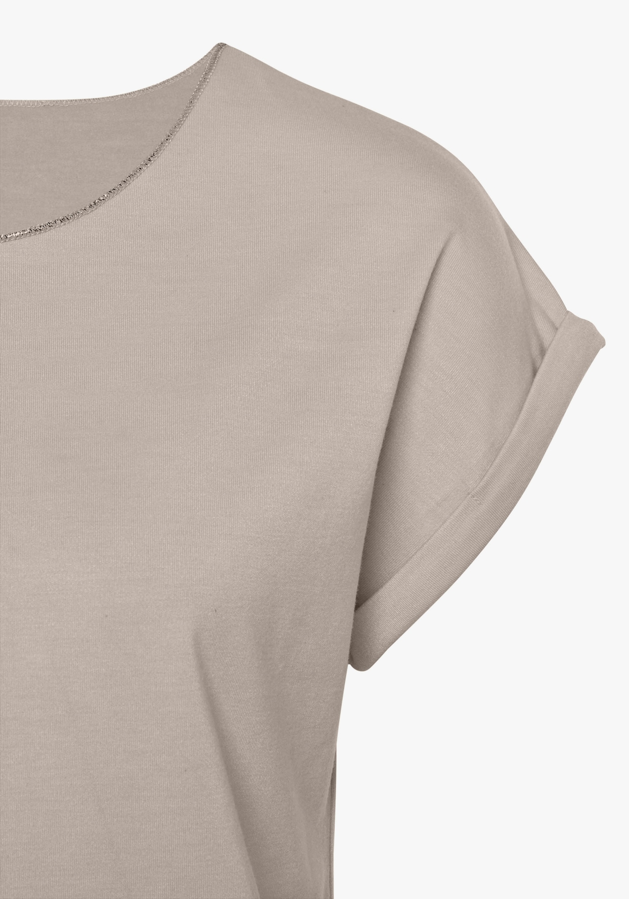 LASCANA Shirt met ronde hals - beige