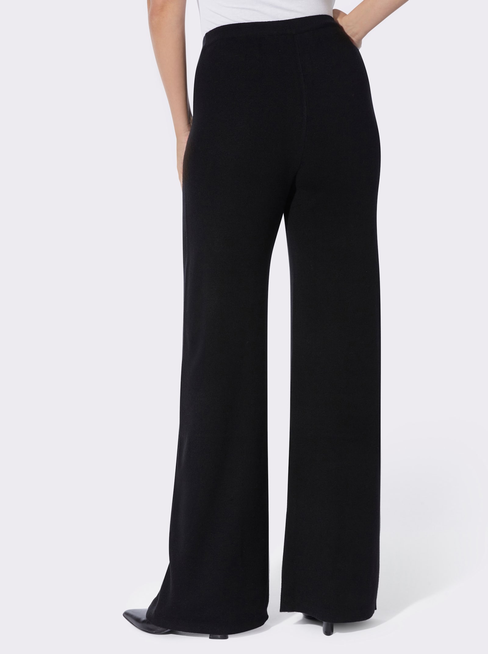 heine Strickhose mit weiten Beinen - schwarz