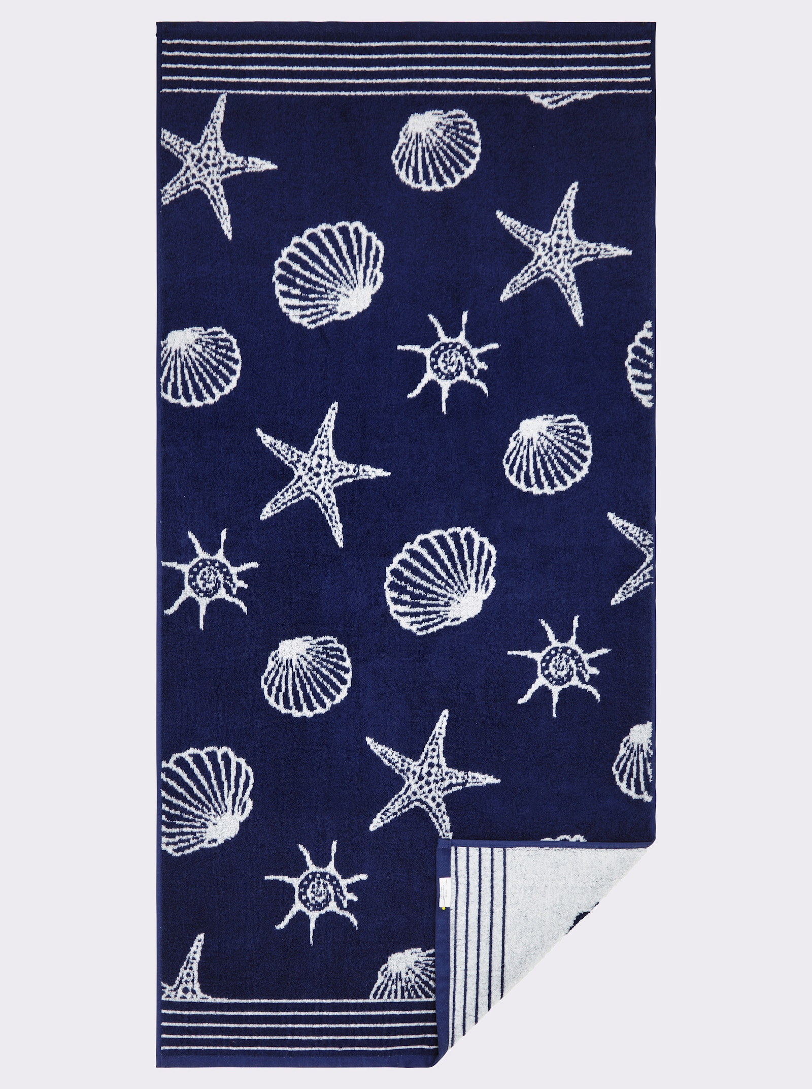 Dyckhoff Handtuch - marine-weiss-gemustert