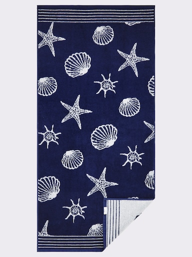 Dyckhoff Handtuch - marine-weiß-gemustert