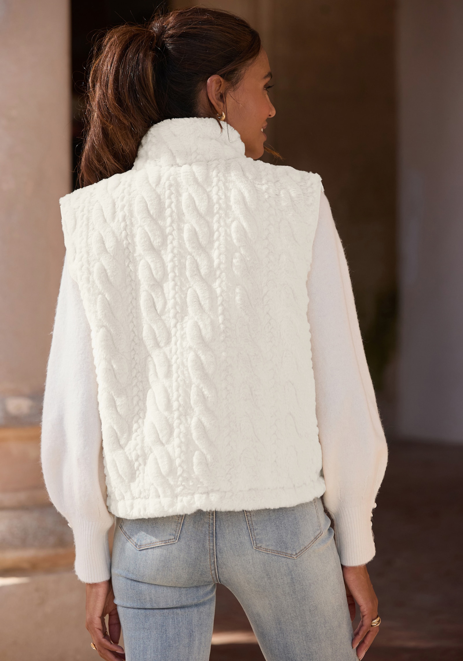 LASCANA Wendeweste - creme