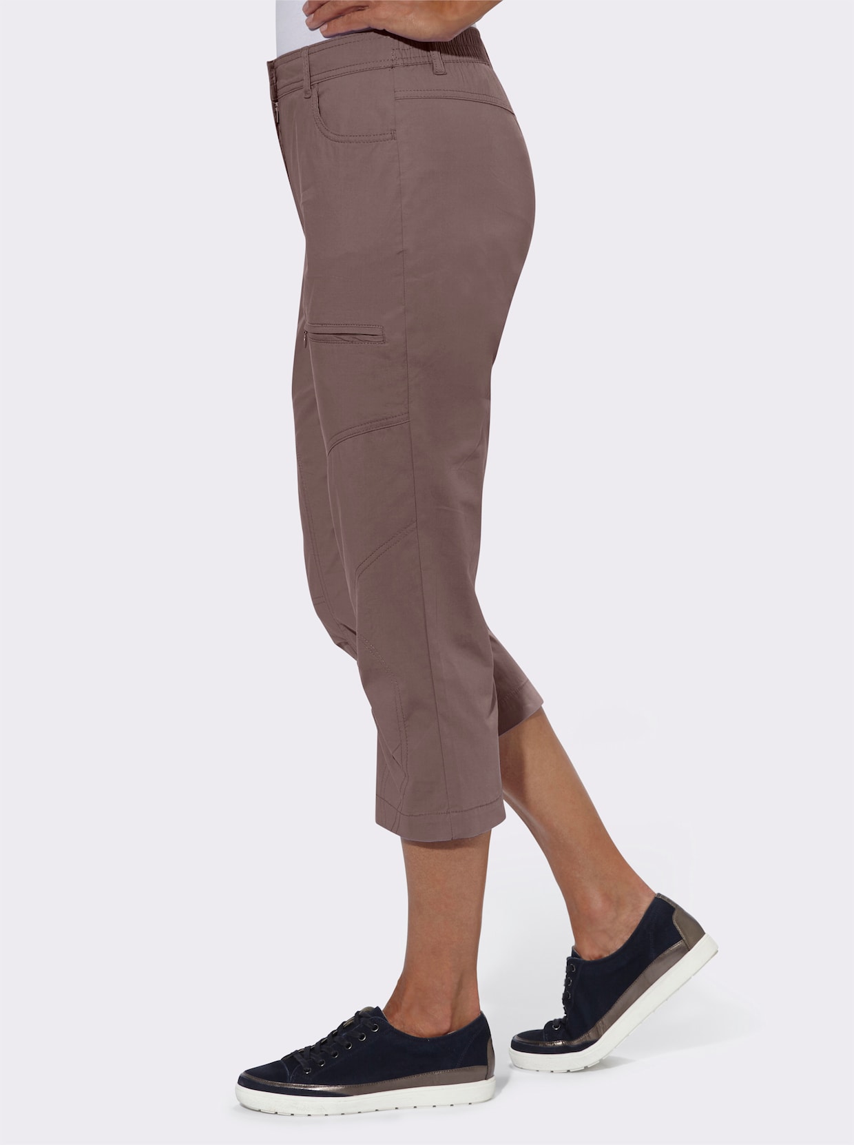 Capri-Hose - dunkeltaupe