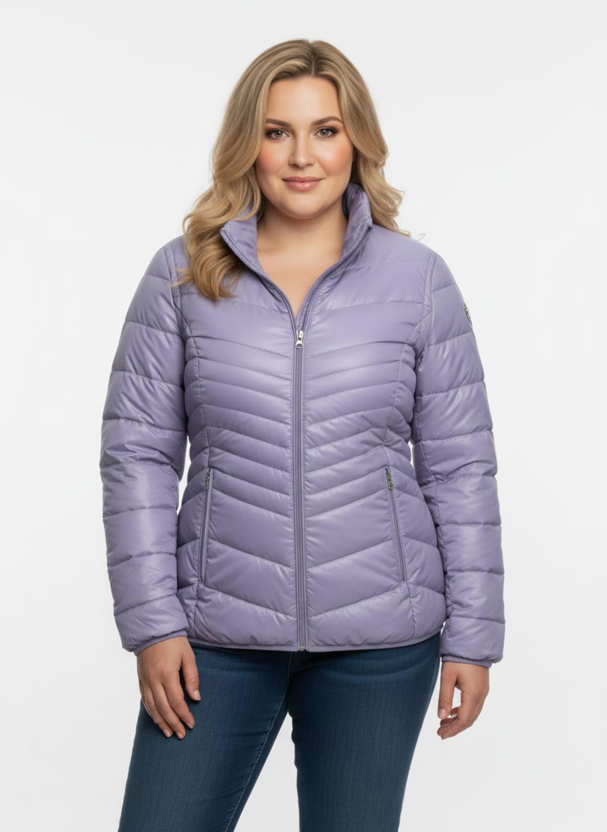 Steppjacke mit abzippbaren Ärmeln - flieder