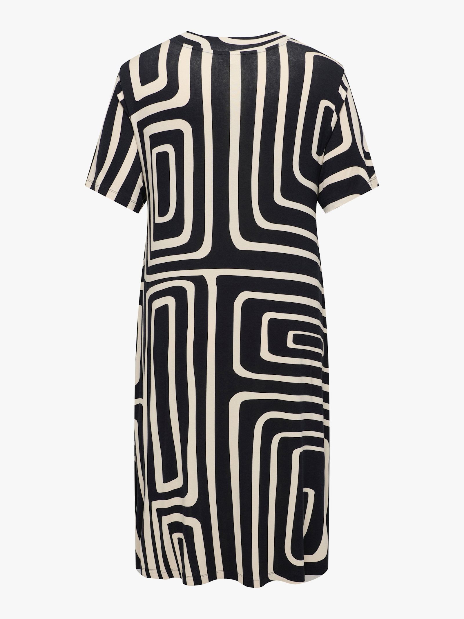 ONLY CARMAKOMA Shirtkleid - black aop:oatmeal graphic