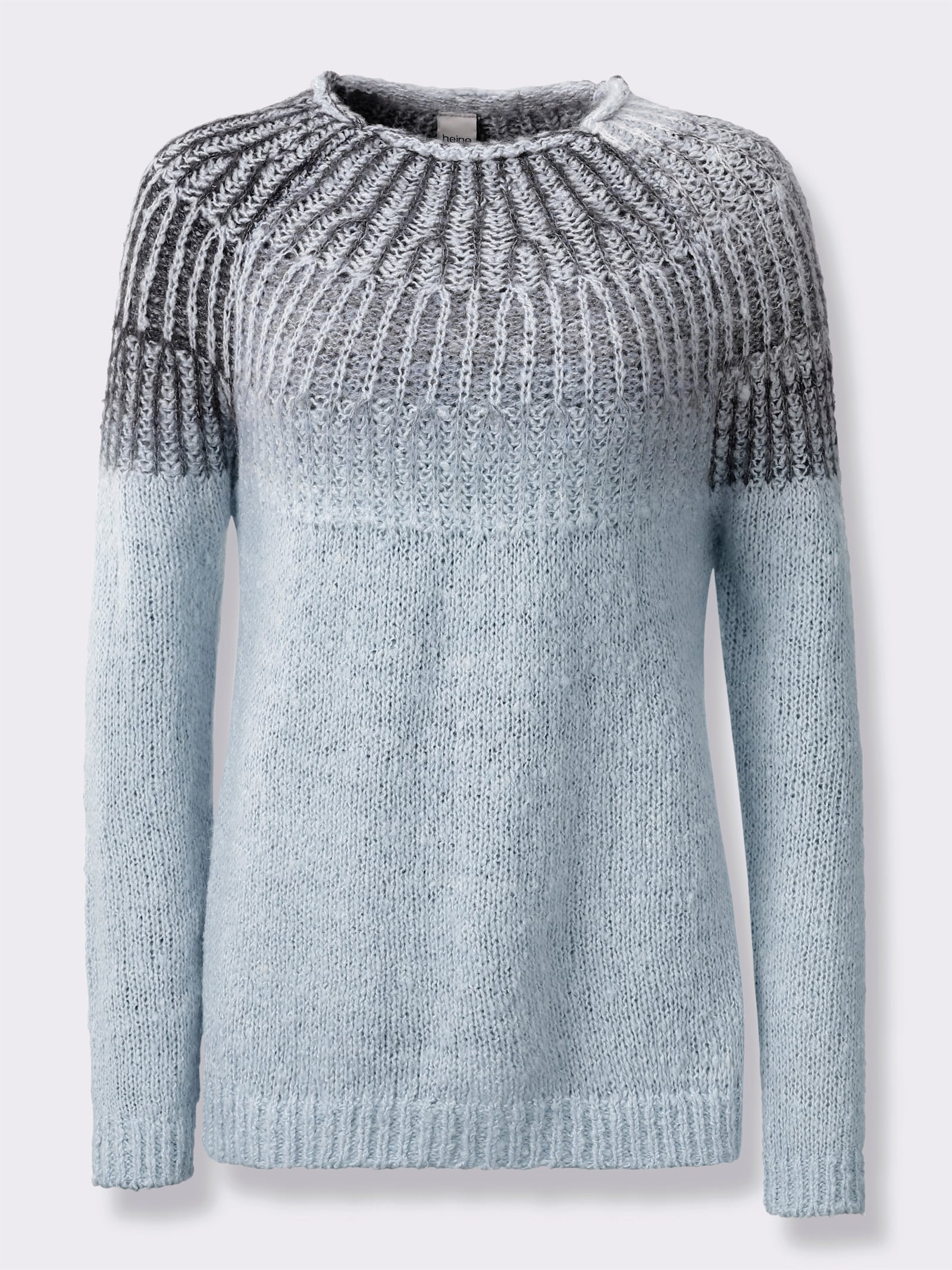heine Strickpullover mit Raglanärmeln - bleu-meliert