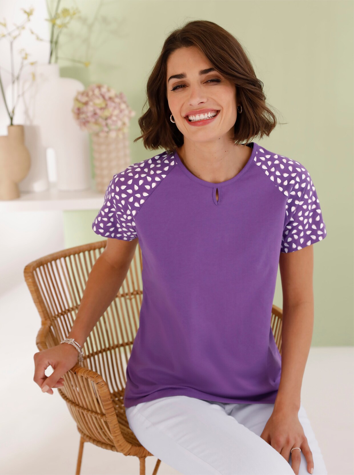 Shirt met capuchon - paars