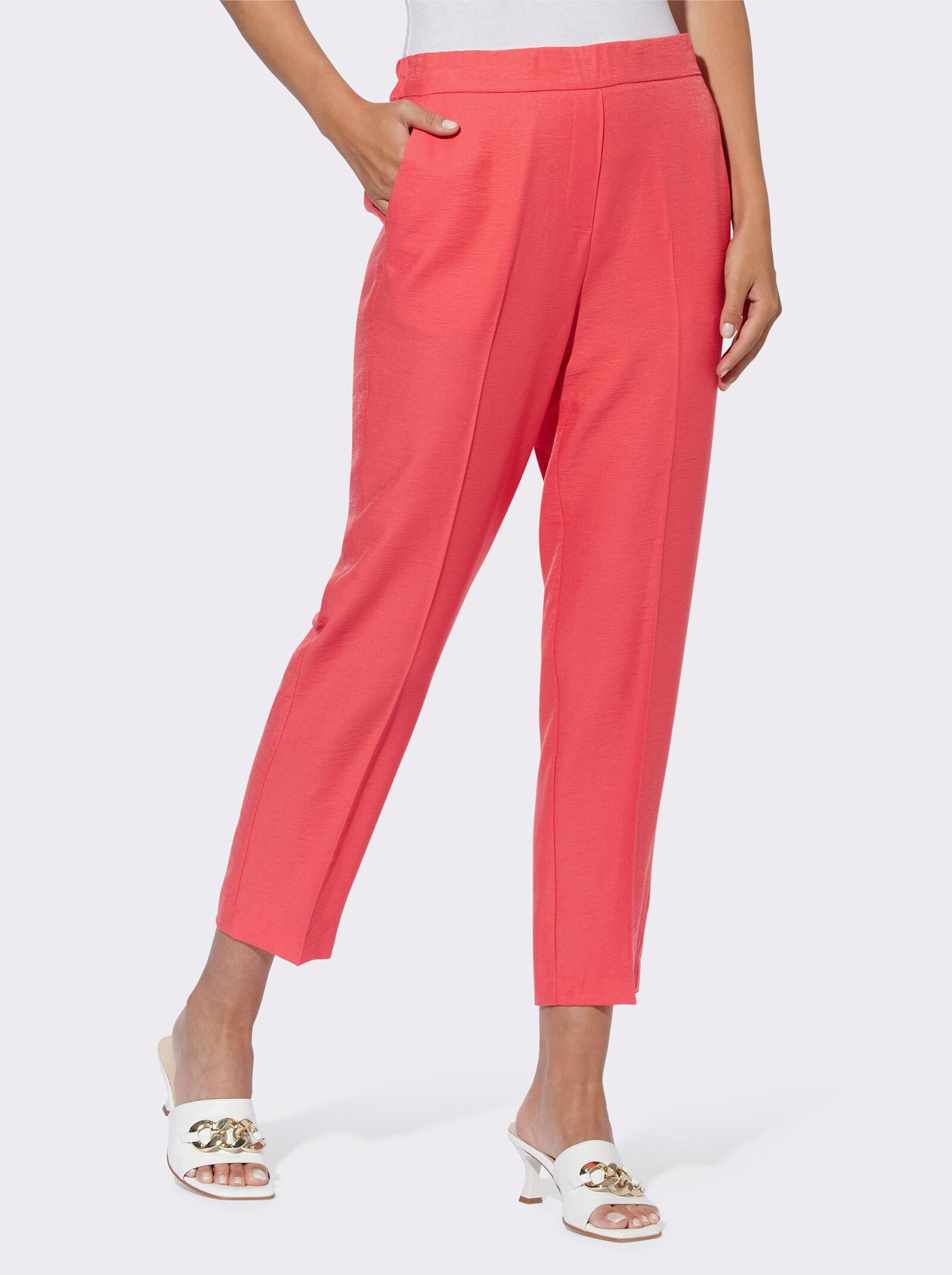 heine Bügelfaltenhose mit rückwärtigem Dehnbund - hummer