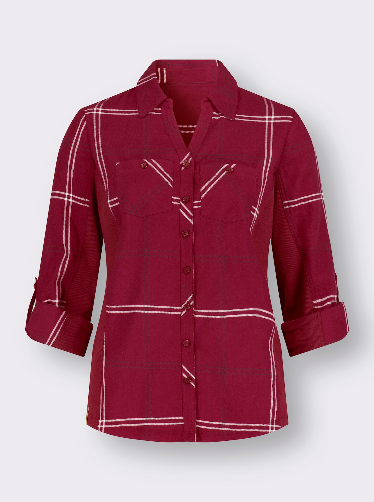 Geruite blouse - kers/wit geruit