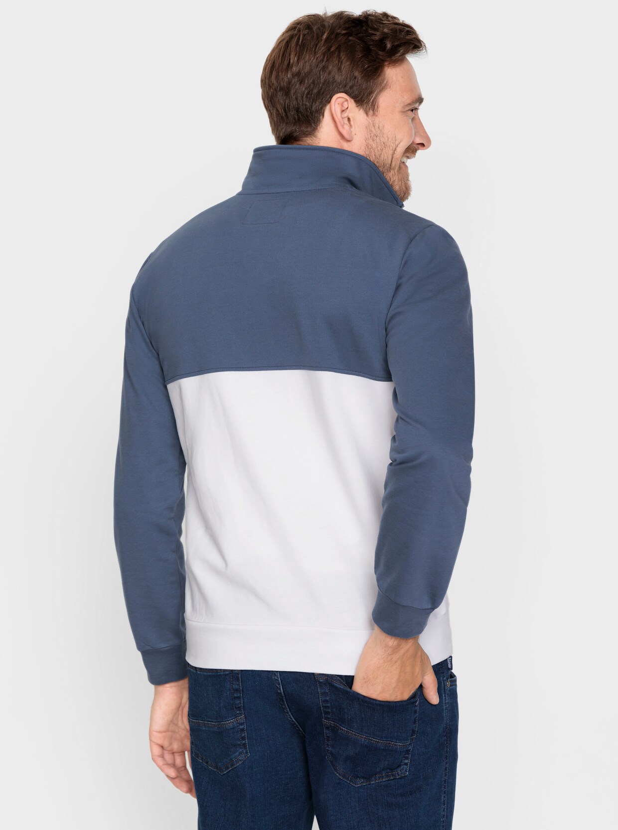 Catamaran Langarm-Shirt - rauchblau-weiß