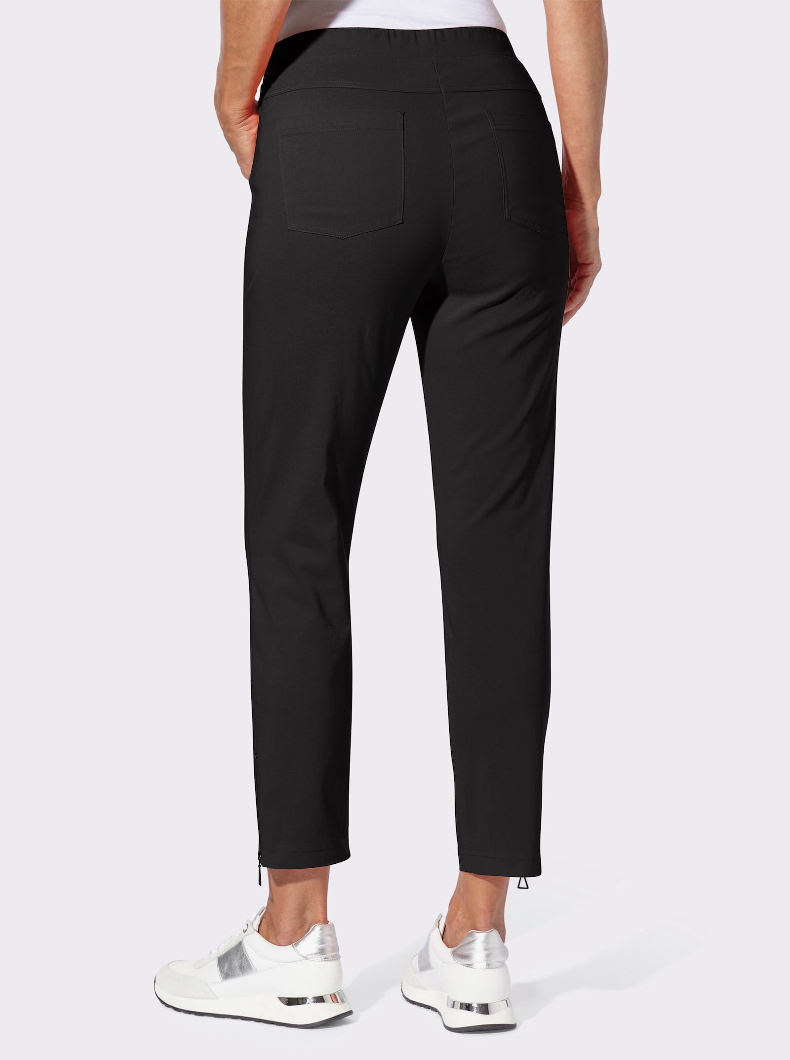 Bengalinhose mit Reißverschluss am Bein - schwarz